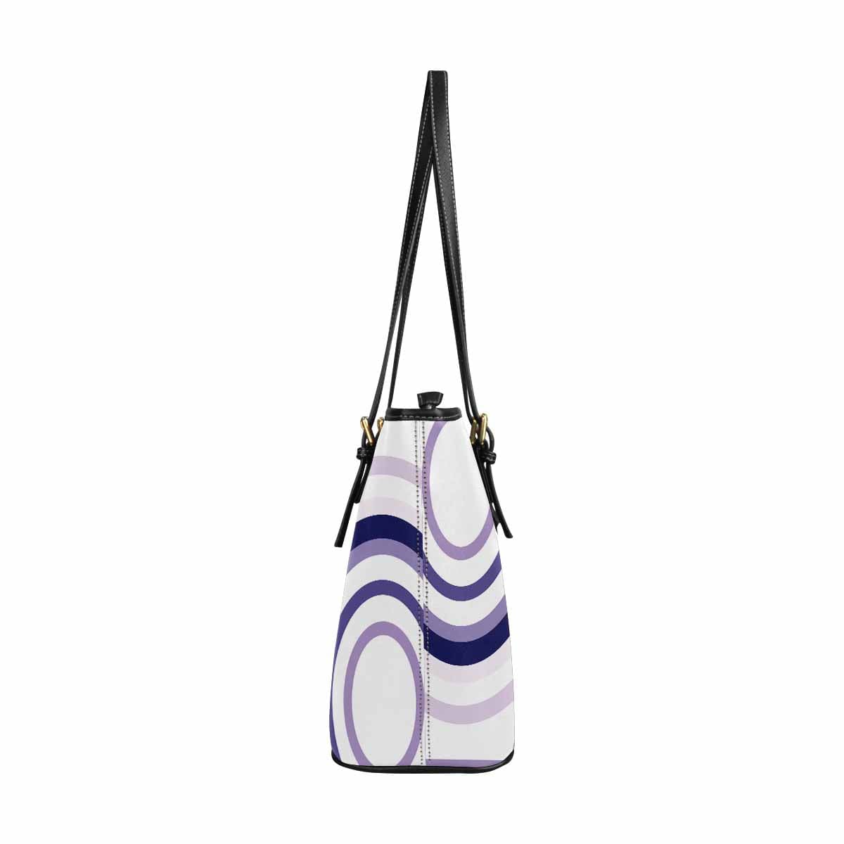 Large Leather Tote Shoulder Bag in multicolor, showcasing its spacious design and adjustable shoulder straps.