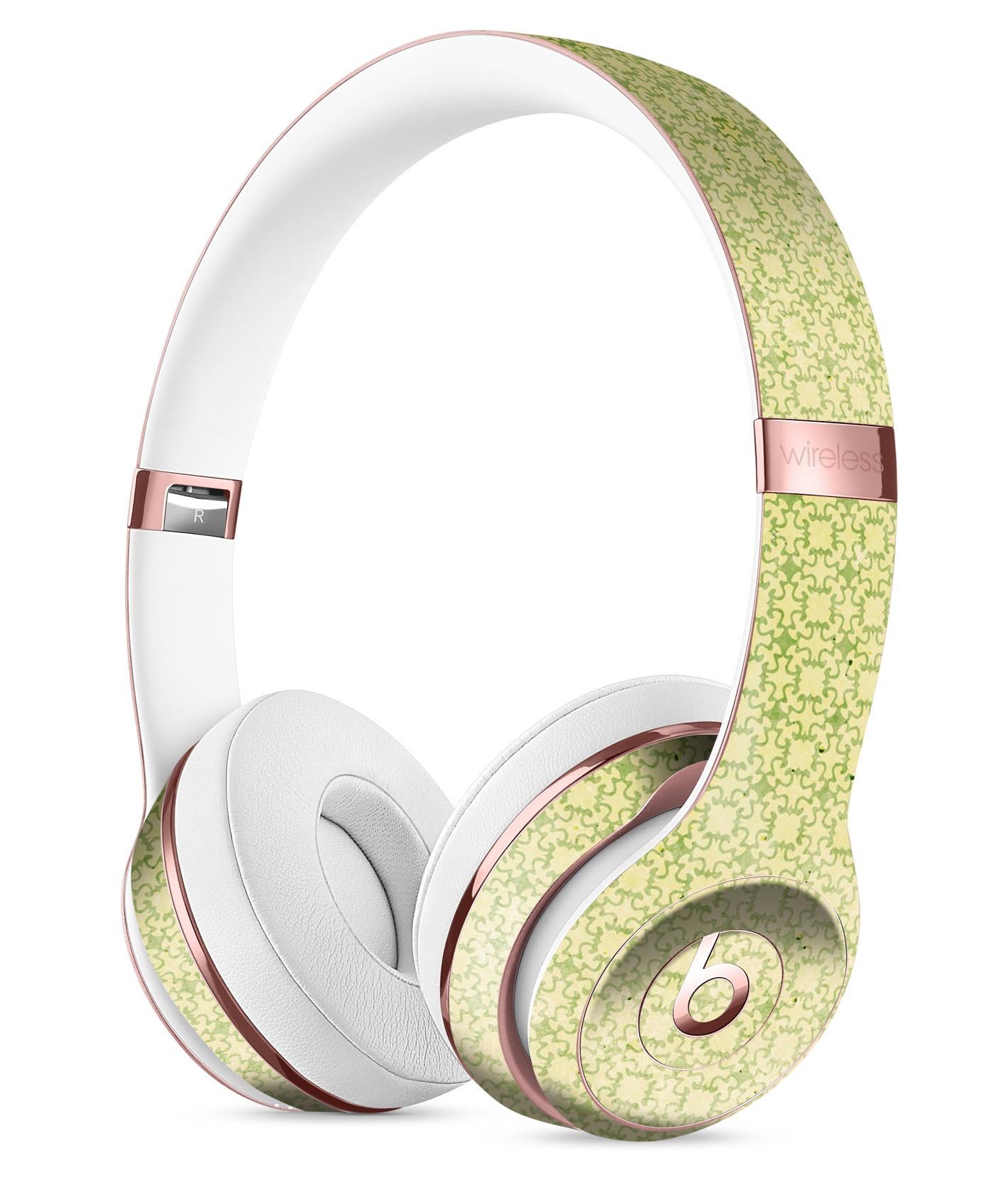 Light Green Grunge Micro Square Pattern Skin Kit for Beats by Dre Solo 3 Wireless Headphones, showcasing a stylish design and premium quality.