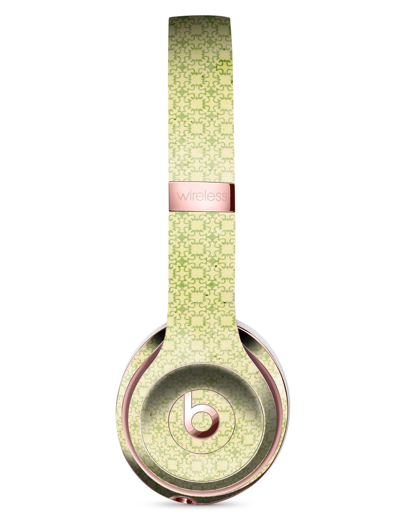 Light Green Grunge Micro Square Pattern Skin Kit for Beats by Dre Solo 3 Wireless Headphones, showcasing a stylish design and premium quality.