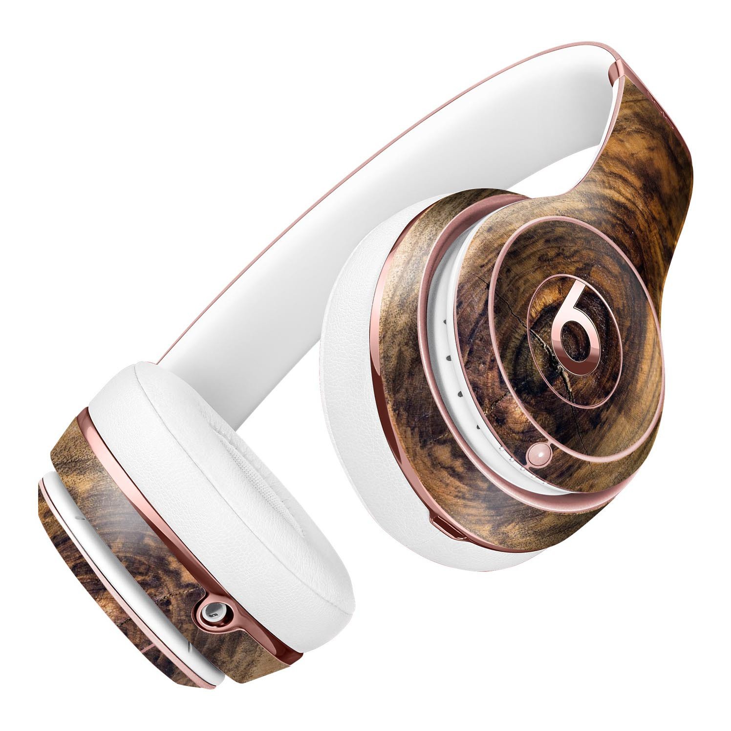 Light Knotted Woodgrain Skin Kit for Beats by Dre Solo 3, showcasing a stylish woodgrain design that fits perfectly on the headphones.