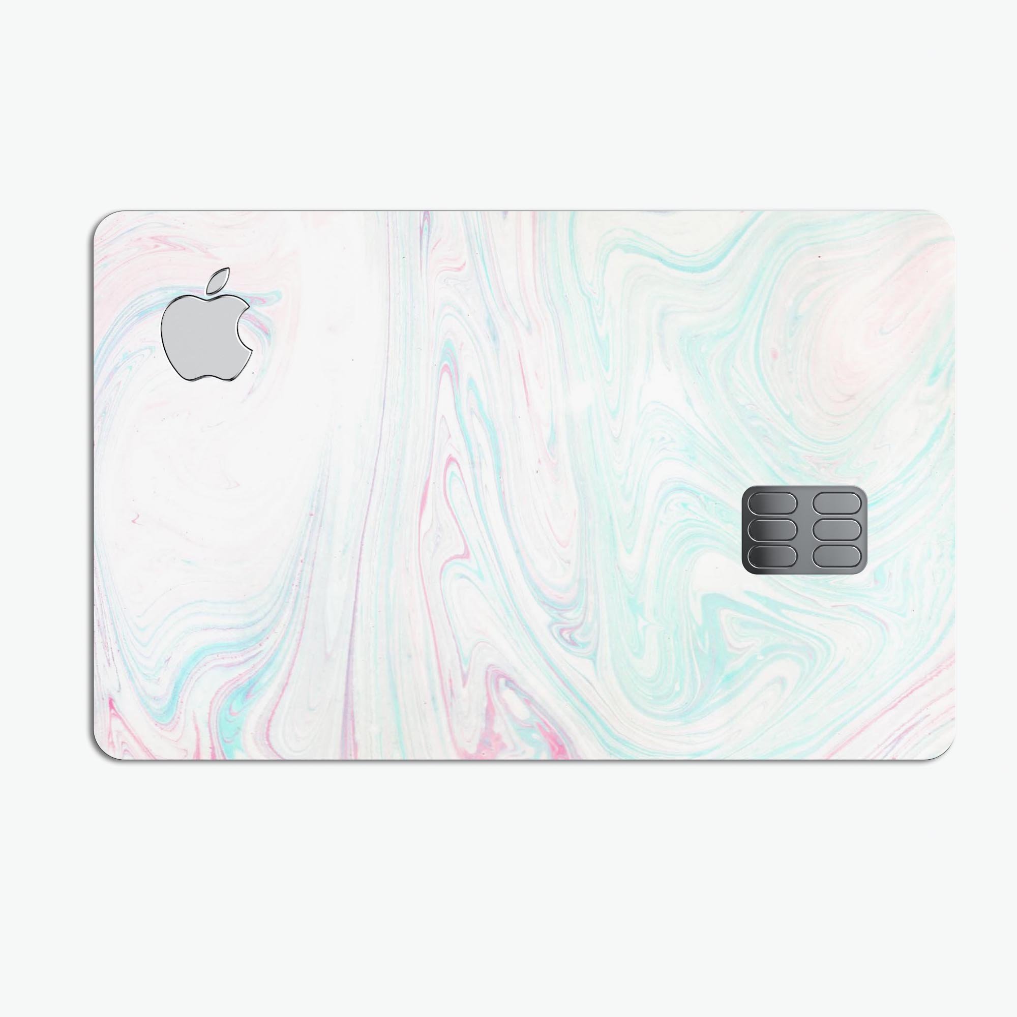 Light Mixtured Textured Marble decal skin for Apple Card, showcasing its premium design and protective features.