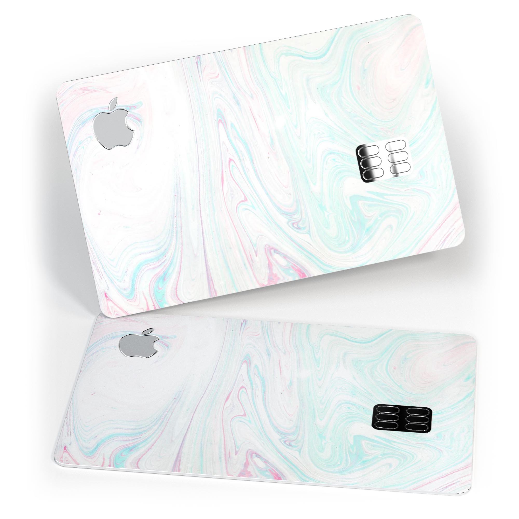 Light Mixtured Textured Marble decal skin for Apple Card, showcasing its premium design and protective features.