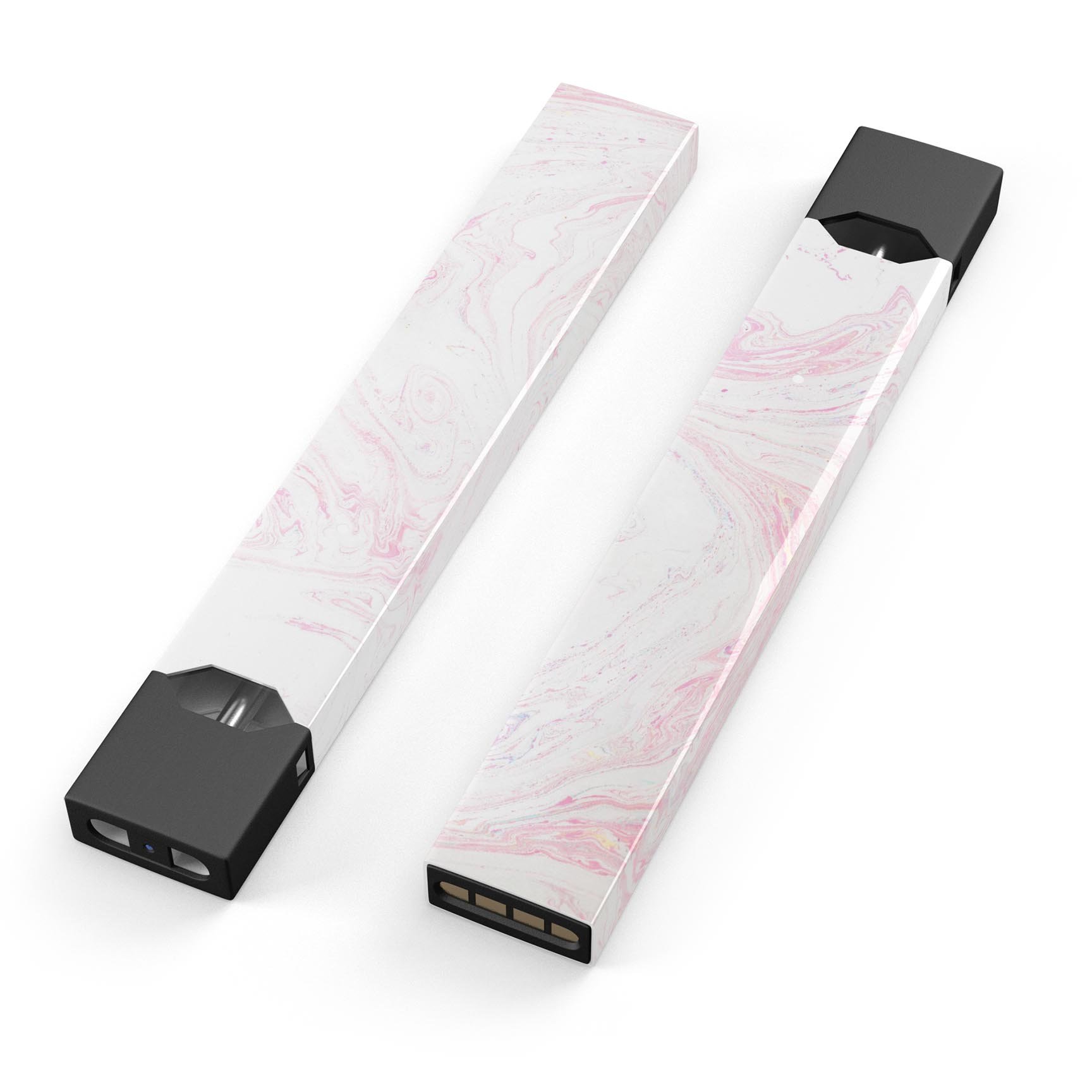 Light Pink Textured Marble skin-wrap for JUUL vaping device, showcasing its stylish design and protective features.
