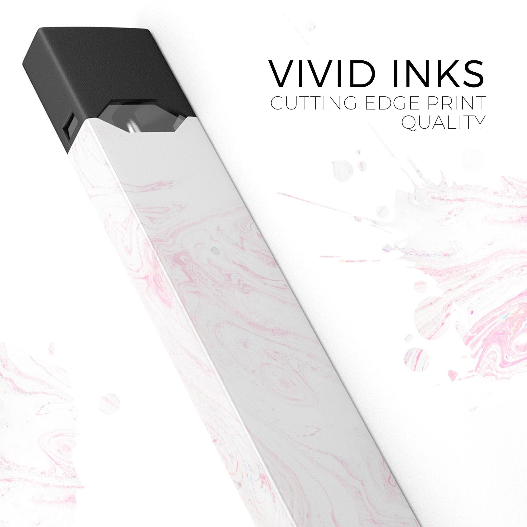 Light Pink Textured Marble skin-wrap for JUUL vaping device, showcasing its stylish design and protective features.