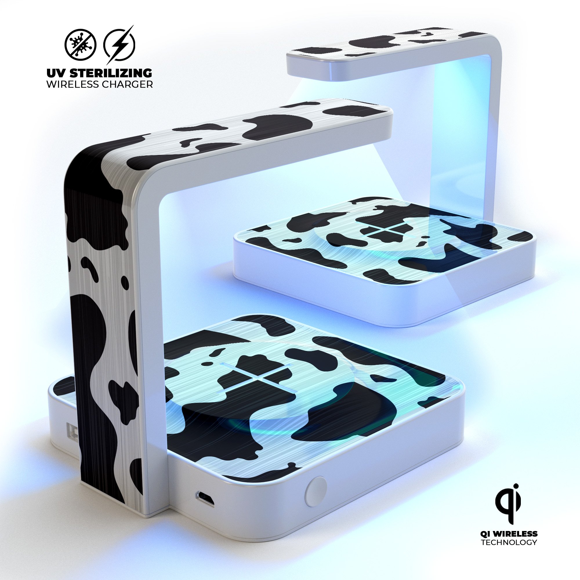 LightYear Toy Animal Pattern UV Germicidal Sanitizing Sterilizing device with wireless charging feature and decorative skin kit.