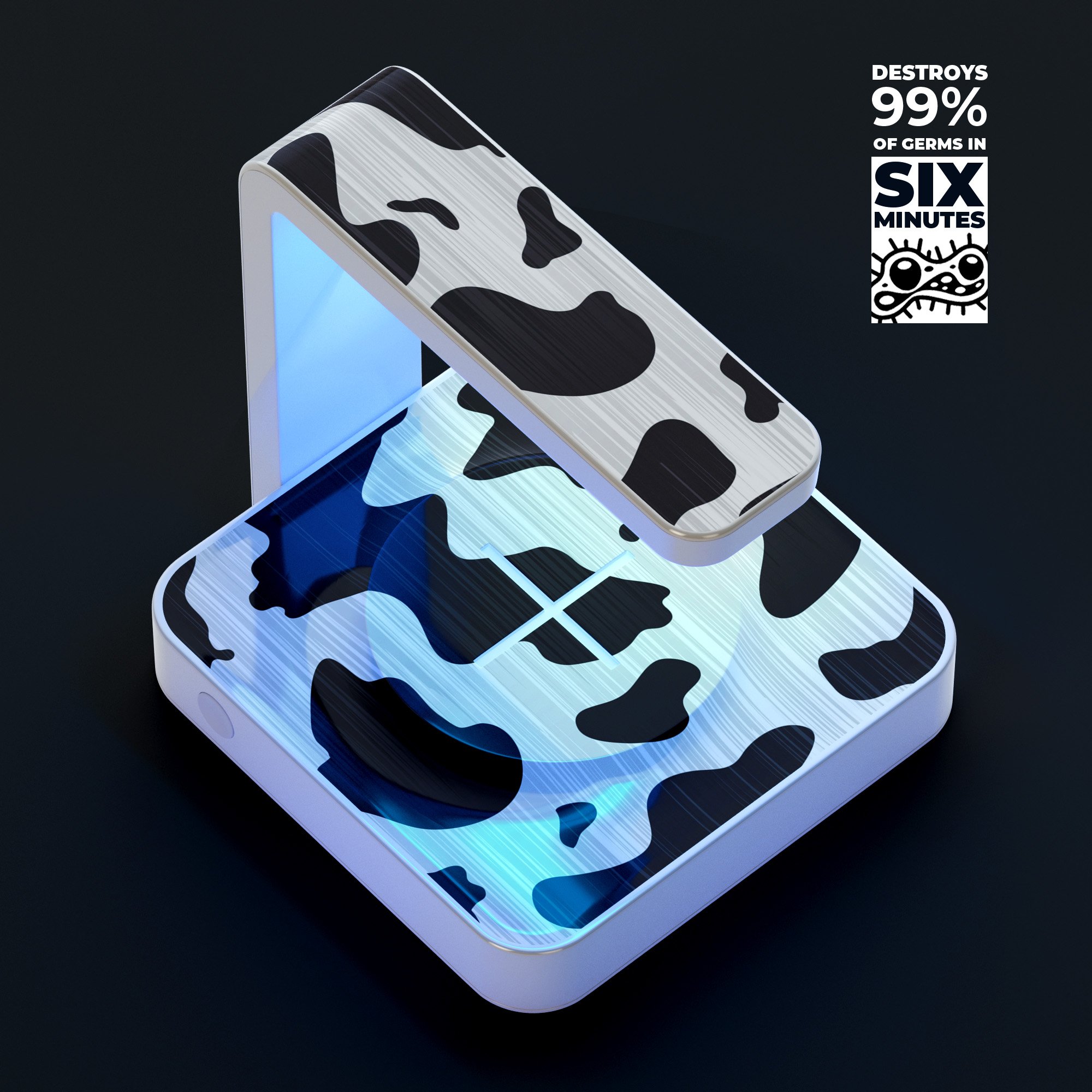 LightYear Toy Animal Pattern UV Germicidal Sanitizing Sterilizing device with wireless charging feature and decorative skin kit.