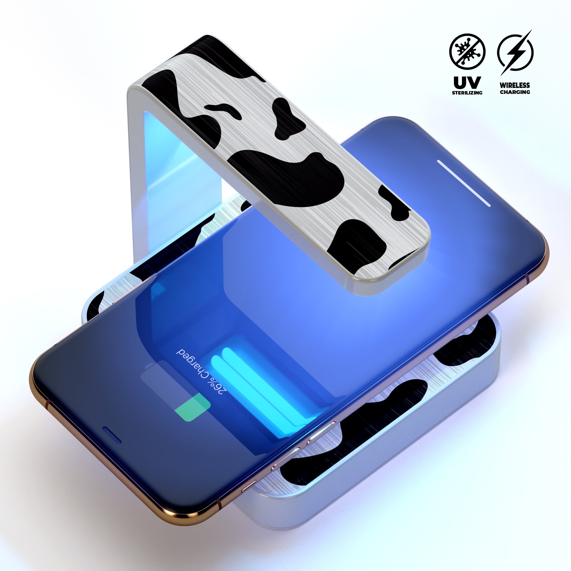 LightYear Toy Animal Pattern UV Germicidal Sanitizing Sterilizing device with wireless charging feature and decorative skin kit.