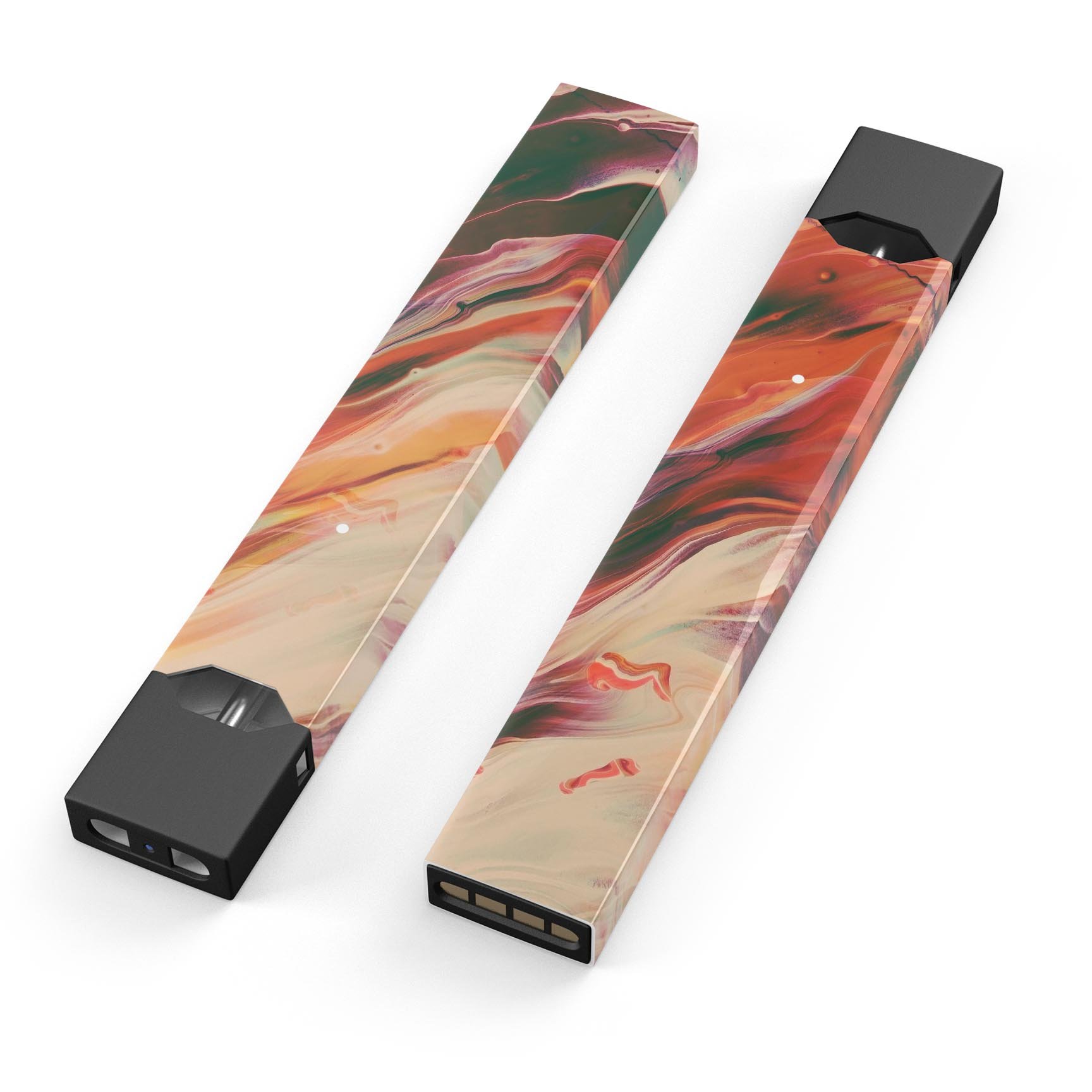 Liquid Abstract Paint Remix V1 skin-wrap for JUUL device, showcasing vibrant colors and precise cut.