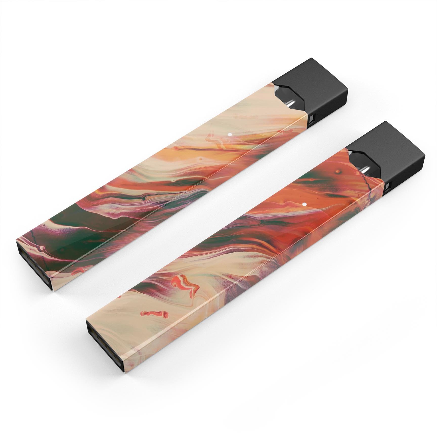 Liquid Abstract Paint Remix V1 skin-wrap for JUUL device, showcasing vibrant colors and precise cut.