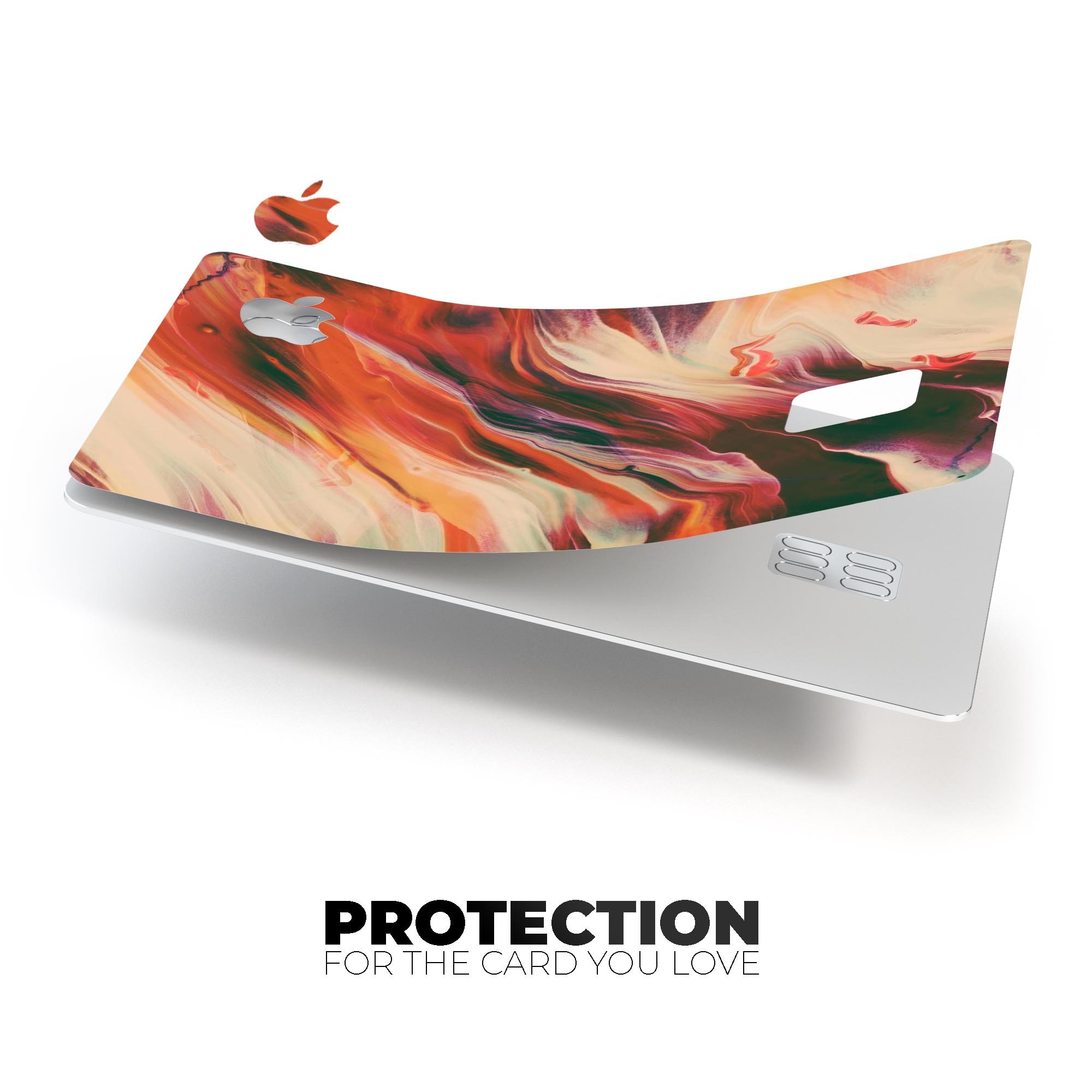 Liquid Abstract Paint Remix V1 skin for Apple Card, showcasing vibrant colors and premium vinyl material.