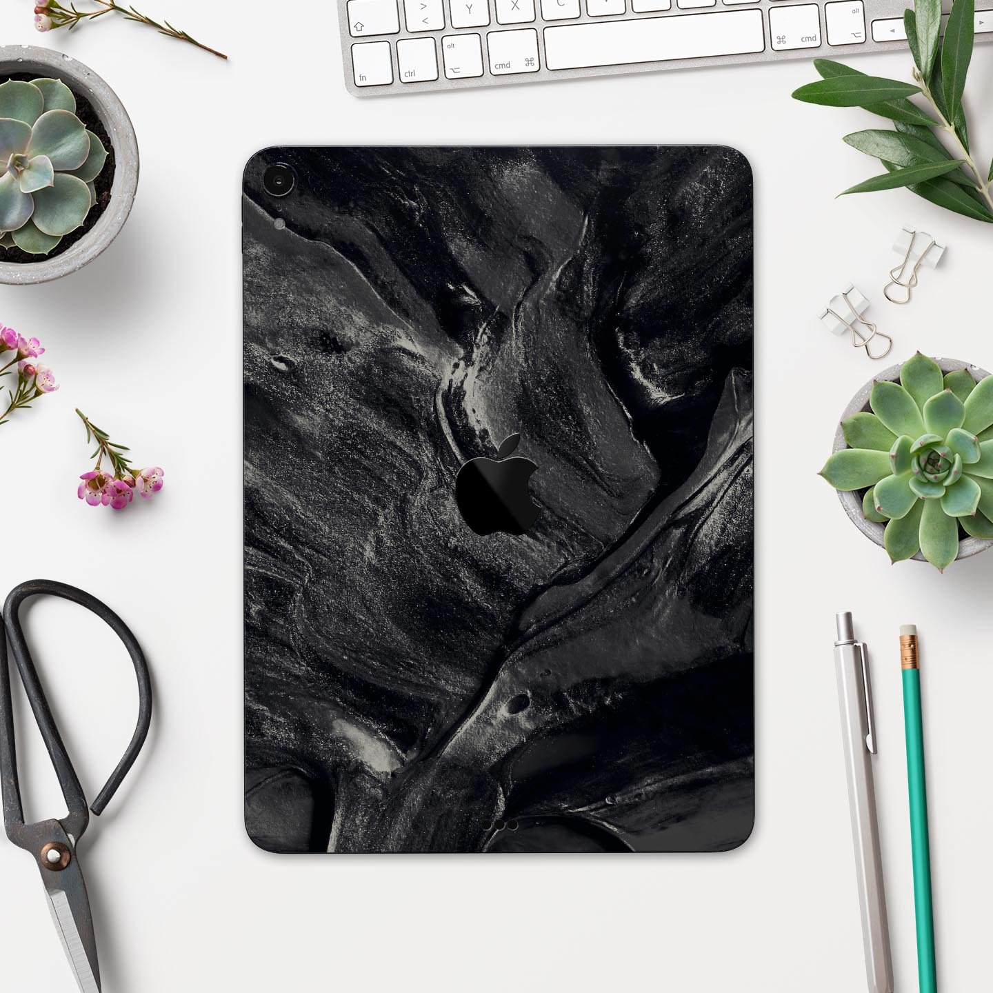 Liquid Abstract Paint Remix V14 full body skin decal for Apple devices, showcasing vibrant colors and a sleek design.