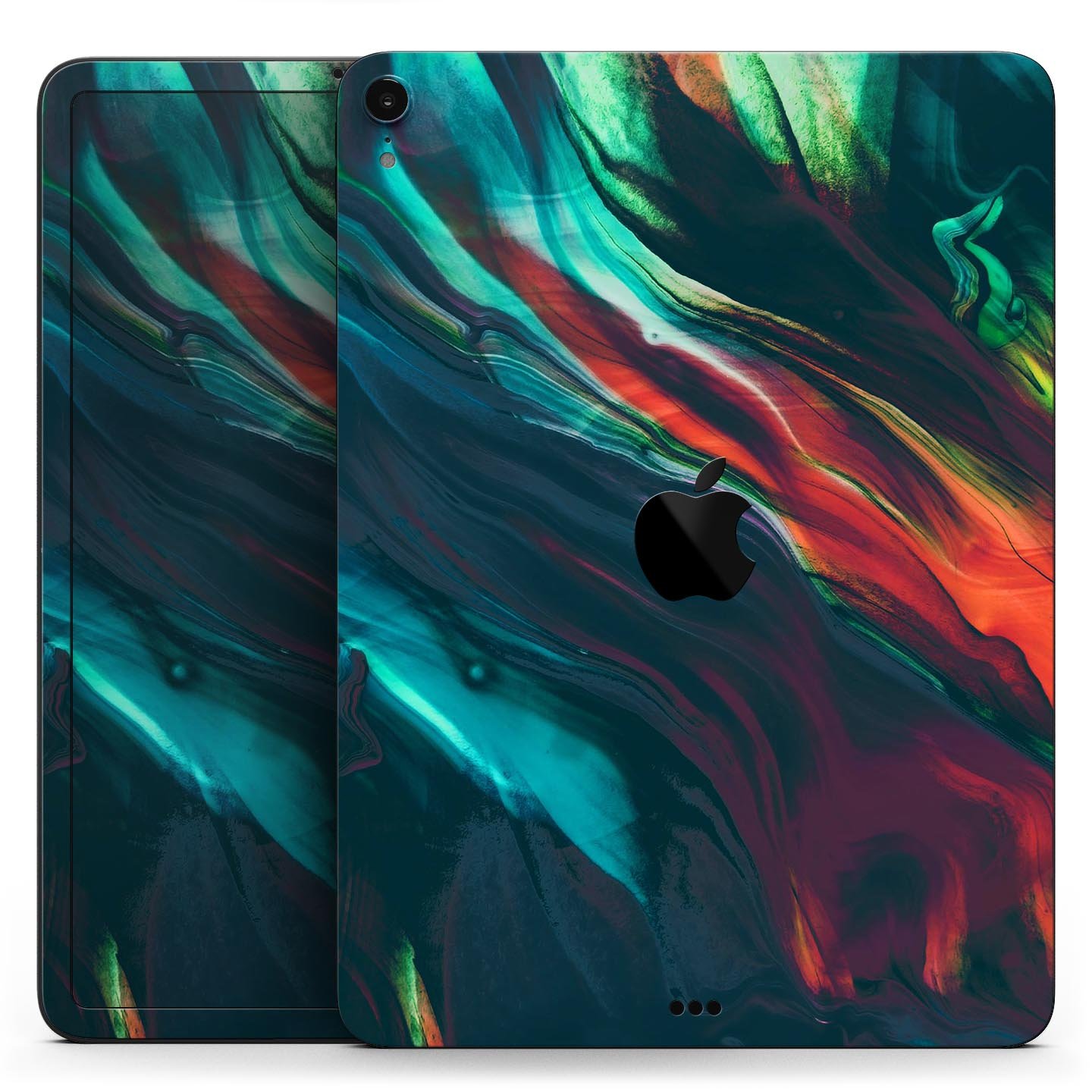 Liquid Abstract Paint Remix V16 full body skin decal for Apple devices, showcasing vibrant colors and a sleek design.