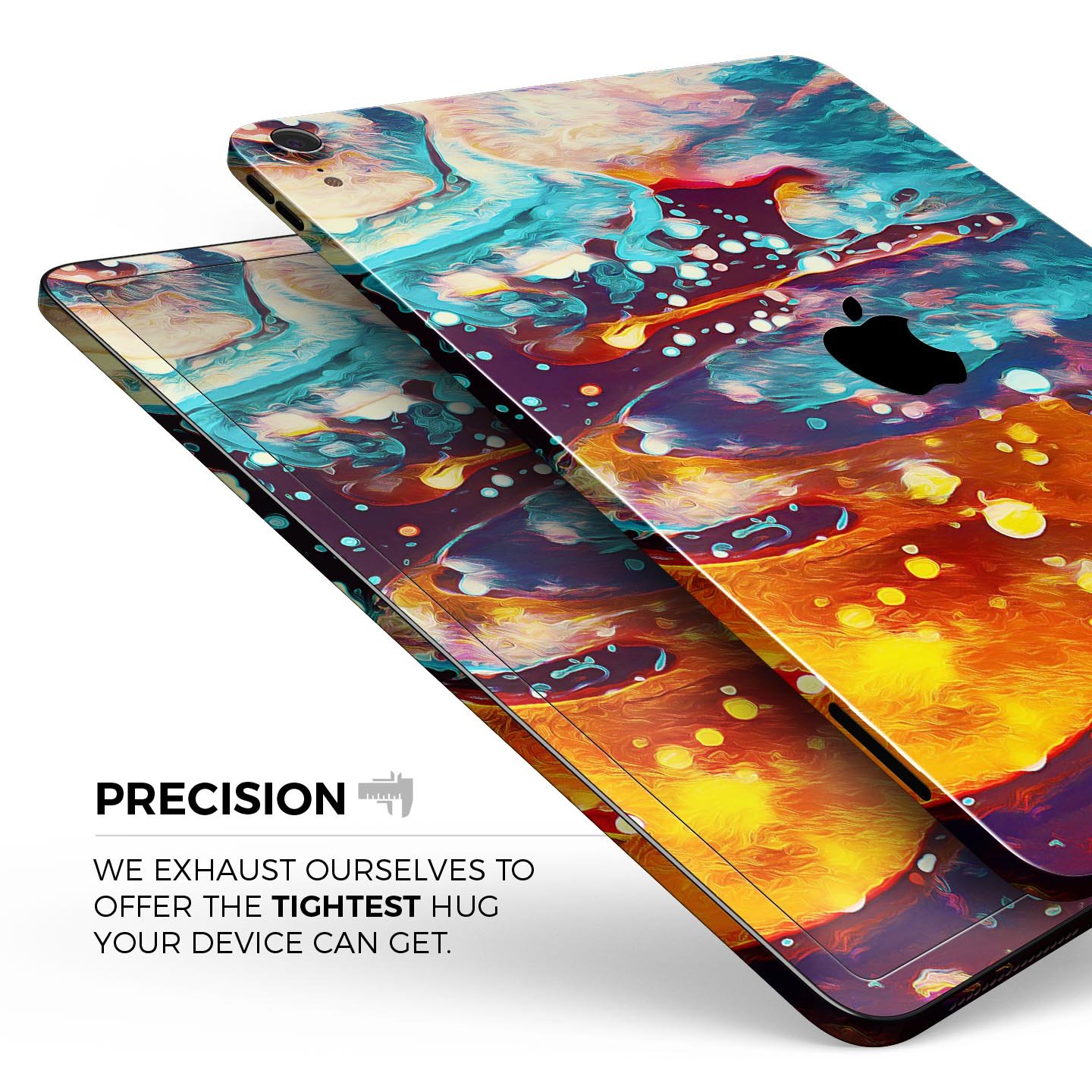 Liquid Abstract Paint Remix V22 full body skin decal for Apple devices, showcasing vibrant colors and a sleek design.