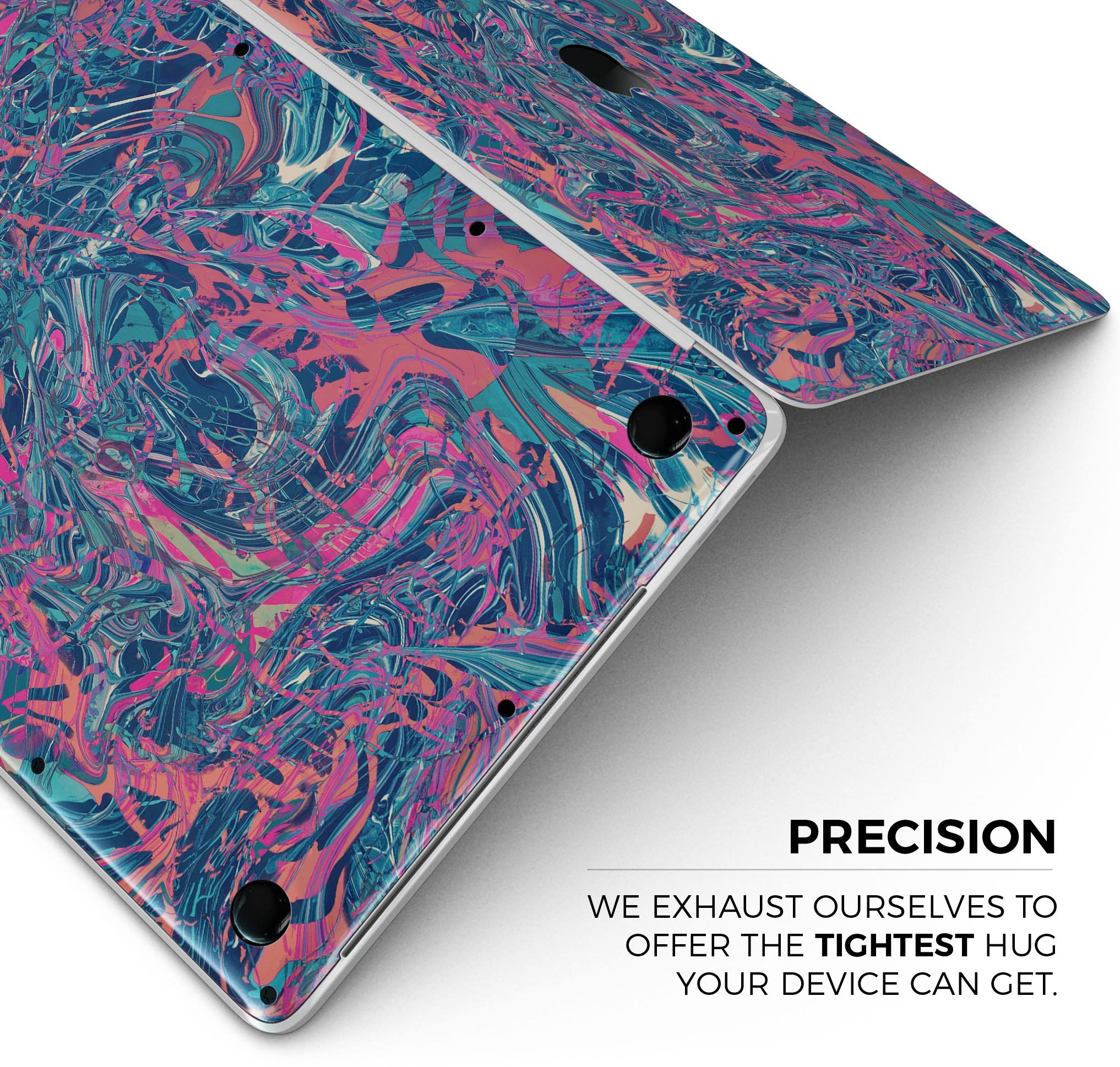 Liquid Abstract Paint Remix V25 skin decal wrap kit for MacBook, showcasing vibrant colors and a sleek design.