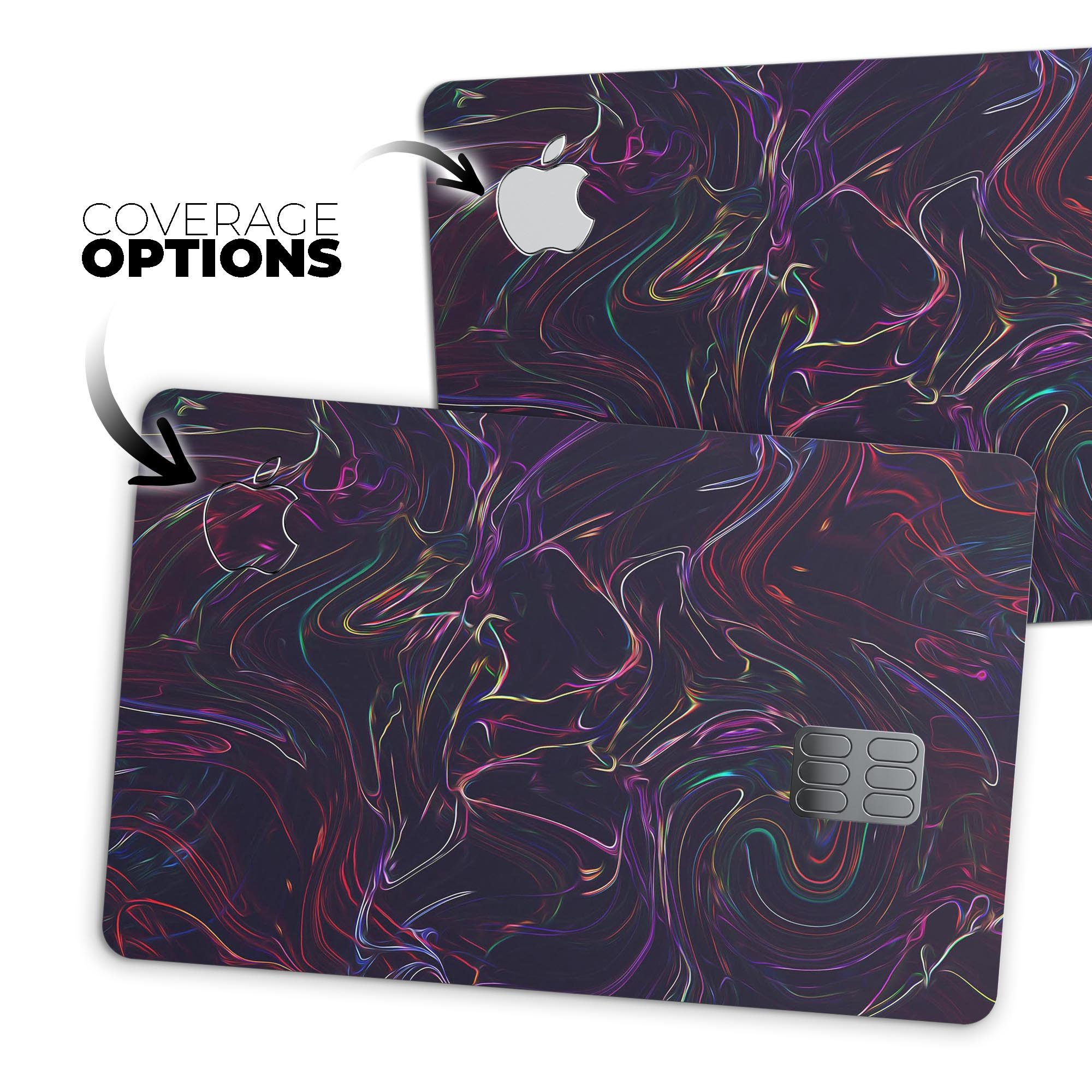 Liquid Abstract Paint Remix V26 skin for Apple Card, showcasing premium vinyl design with bubble-free installation.