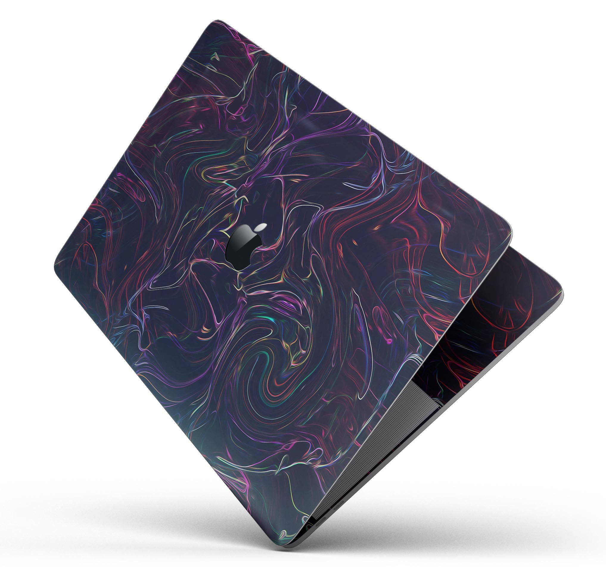 Liquid Abstract Paint Remix V26 skin decal wrap kit for MacBook, showcasing vibrant colors and a sleek design.