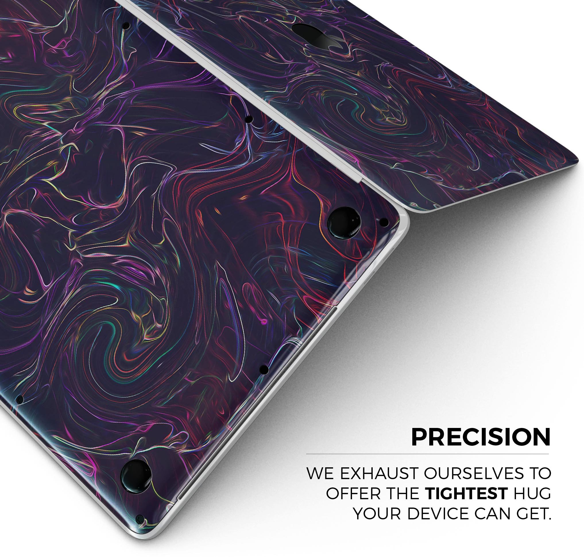 Liquid Abstract Paint Remix V26 skin decal wrap kit for MacBook, showcasing vibrant colors and a sleek design.