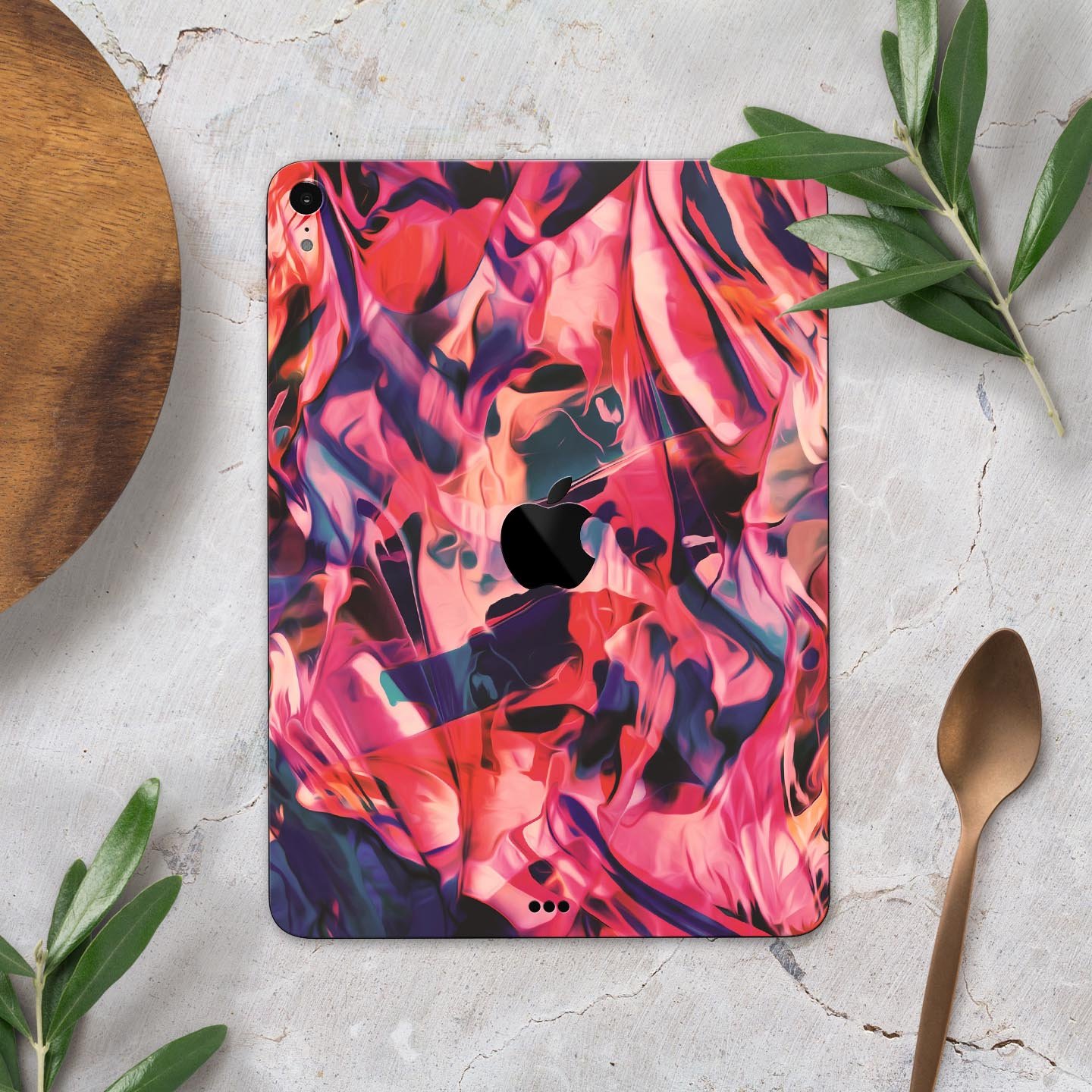 Liquid Abstract Paint Remix V35 full body skin decal for Apple devices, showcasing vibrant abstract design and premium 3M material.