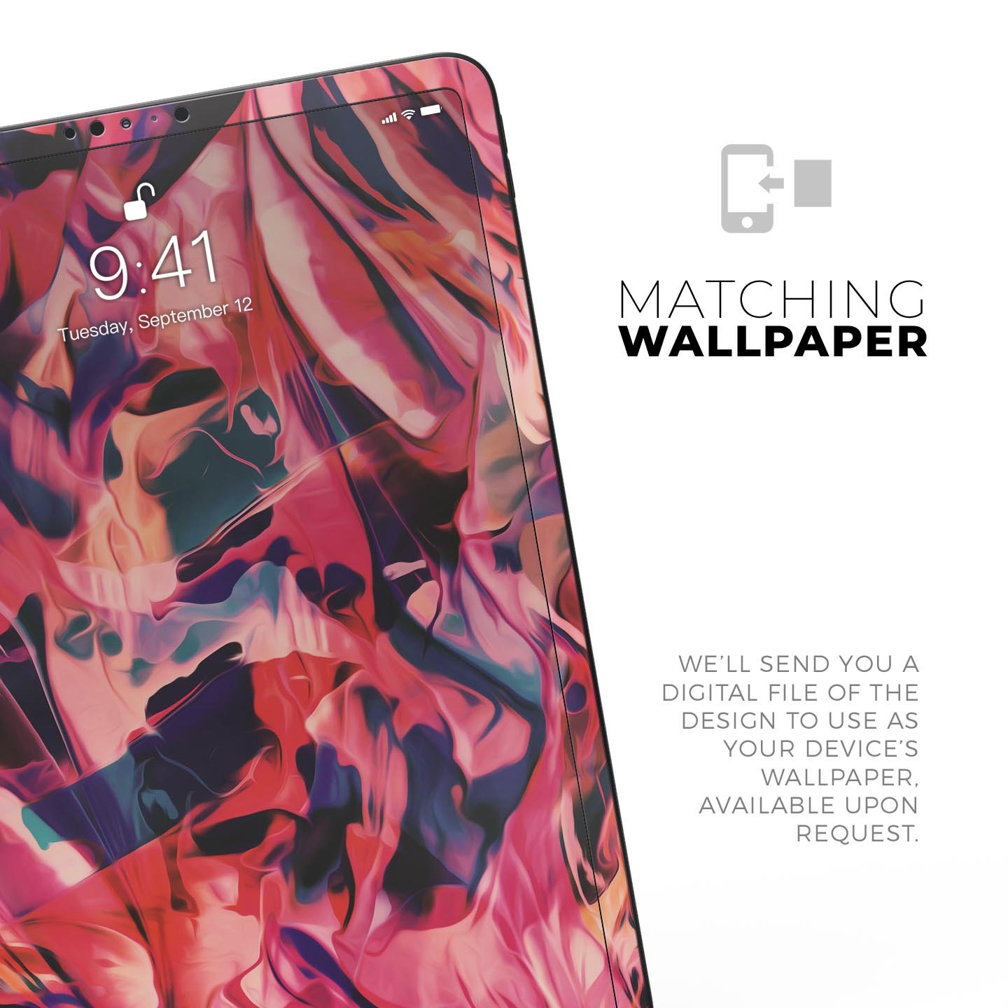 Liquid Abstract Paint Remix V35 full body skin decal for Apple devices, showcasing vibrant abstract design and premium 3M material.