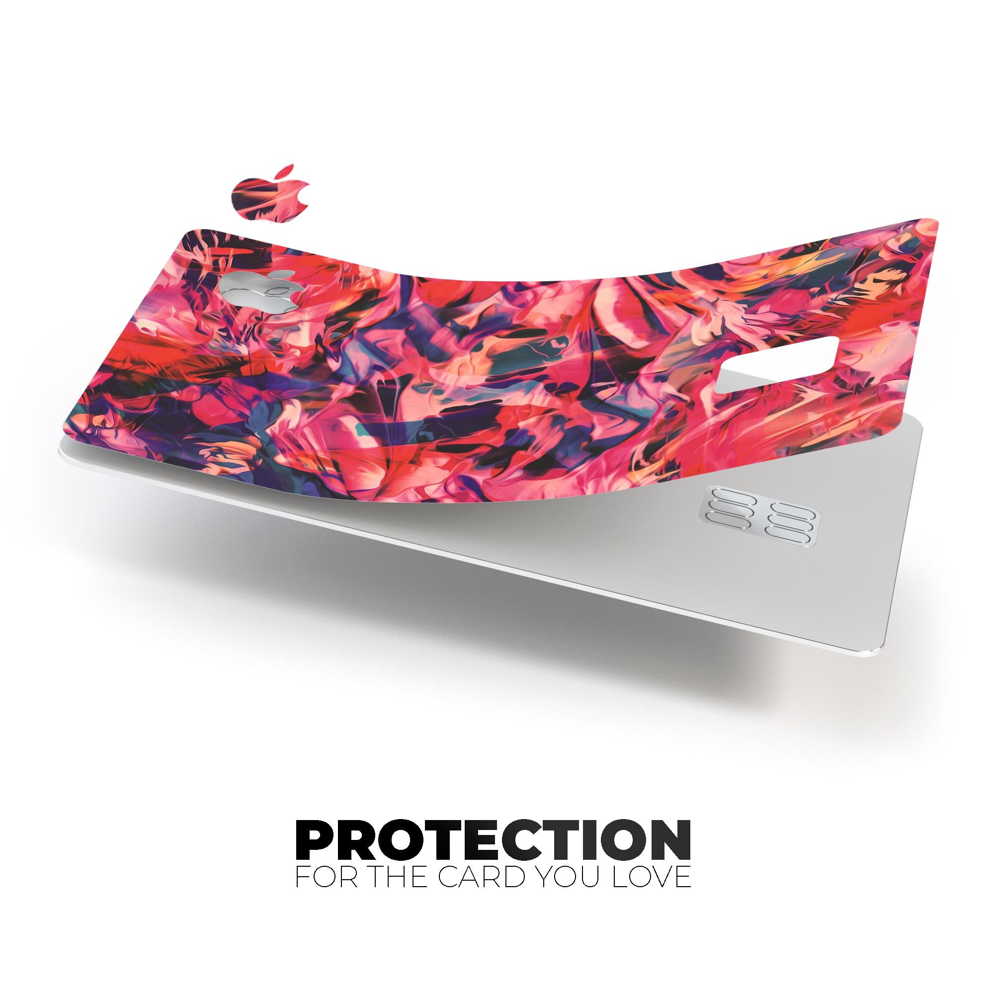 Liquid Abstract Paint Remix V35 skin for Apple Card, showcasing vibrant design and premium vinyl material.