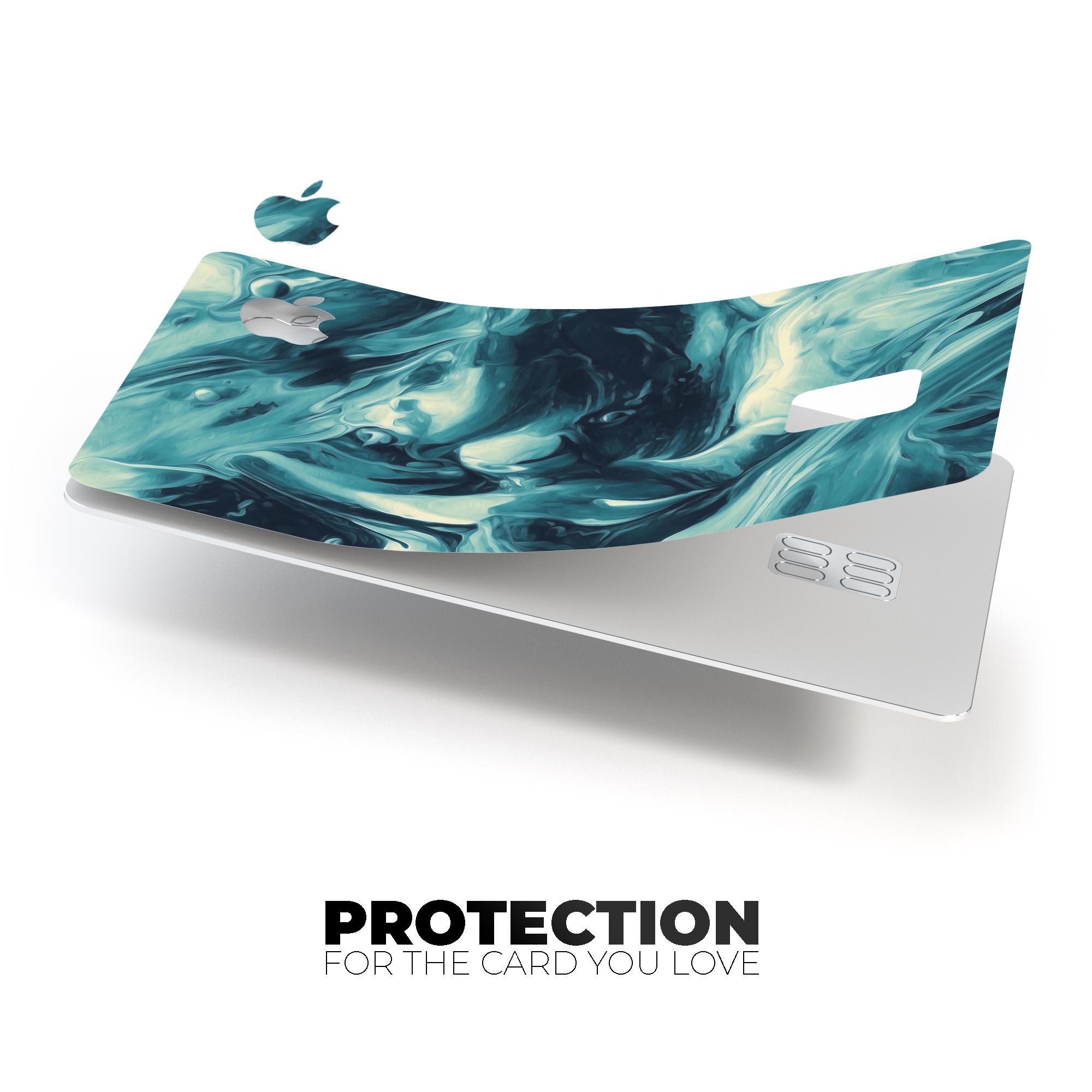 Liquid Abstract Paint Remix V37 skin for Apple Card, showcasing premium vinyl design with ultra-gloss finish.