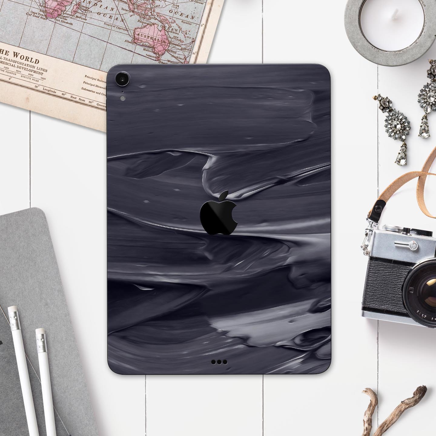 Liquid Abstract Paint Remix V38 full body skin decal for Apple devices, showcasing vibrant abstract design and premium 3M material.