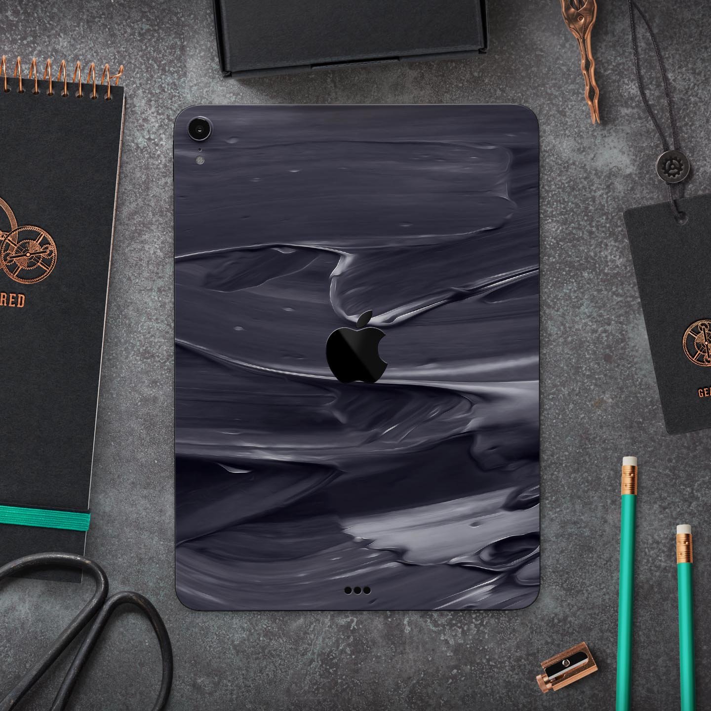 Liquid Abstract Paint Remix V38 full body skin decal for Apple devices, showcasing vibrant abstract design and premium 3M material.