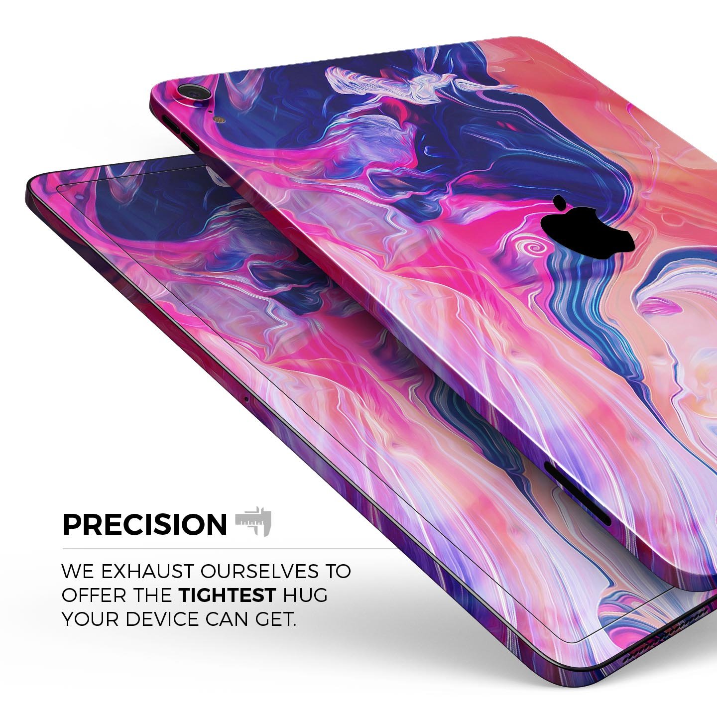Liquid Abstract Paint Remix V44 full body skin decal for Apple devices, showcasing vibrant abstract design and premium 3M material.