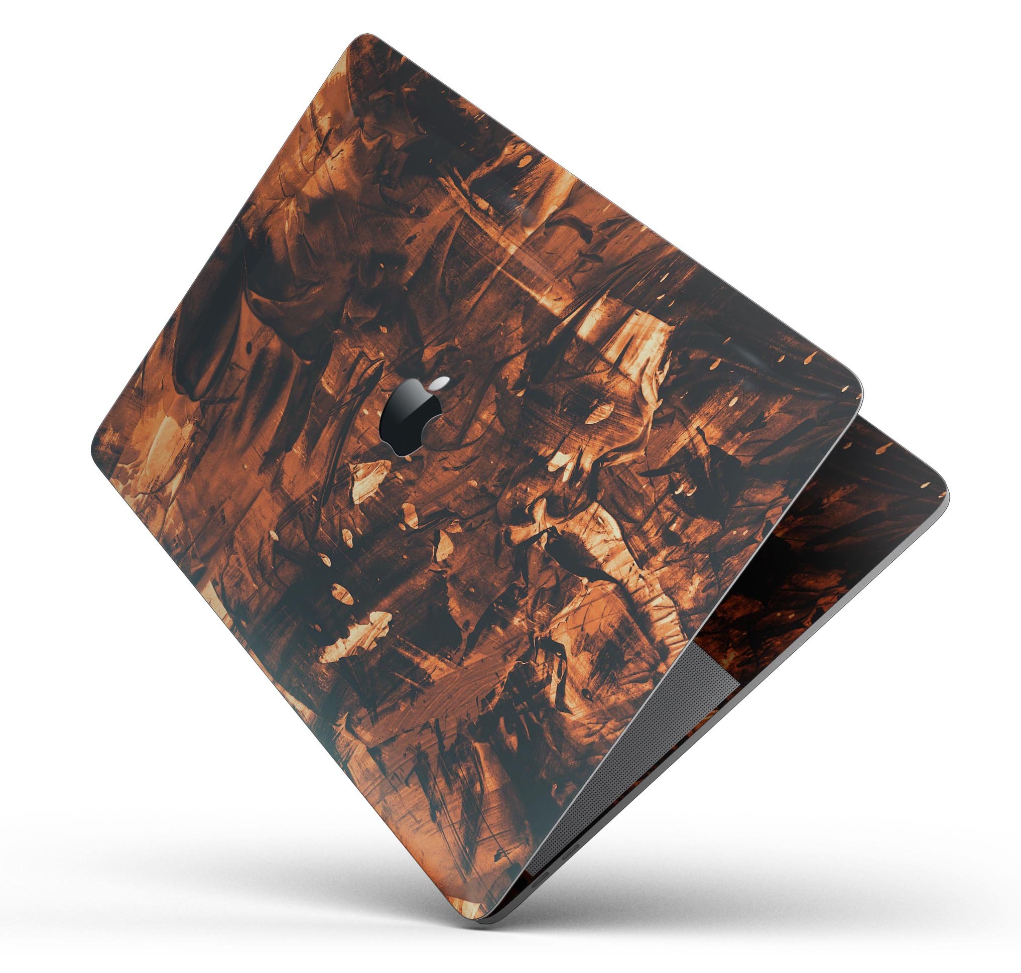 Liquid Abstract Paint Remix V49 skin decal wrap kit for MacBook, showcasing vibrant colors and a sleek design.