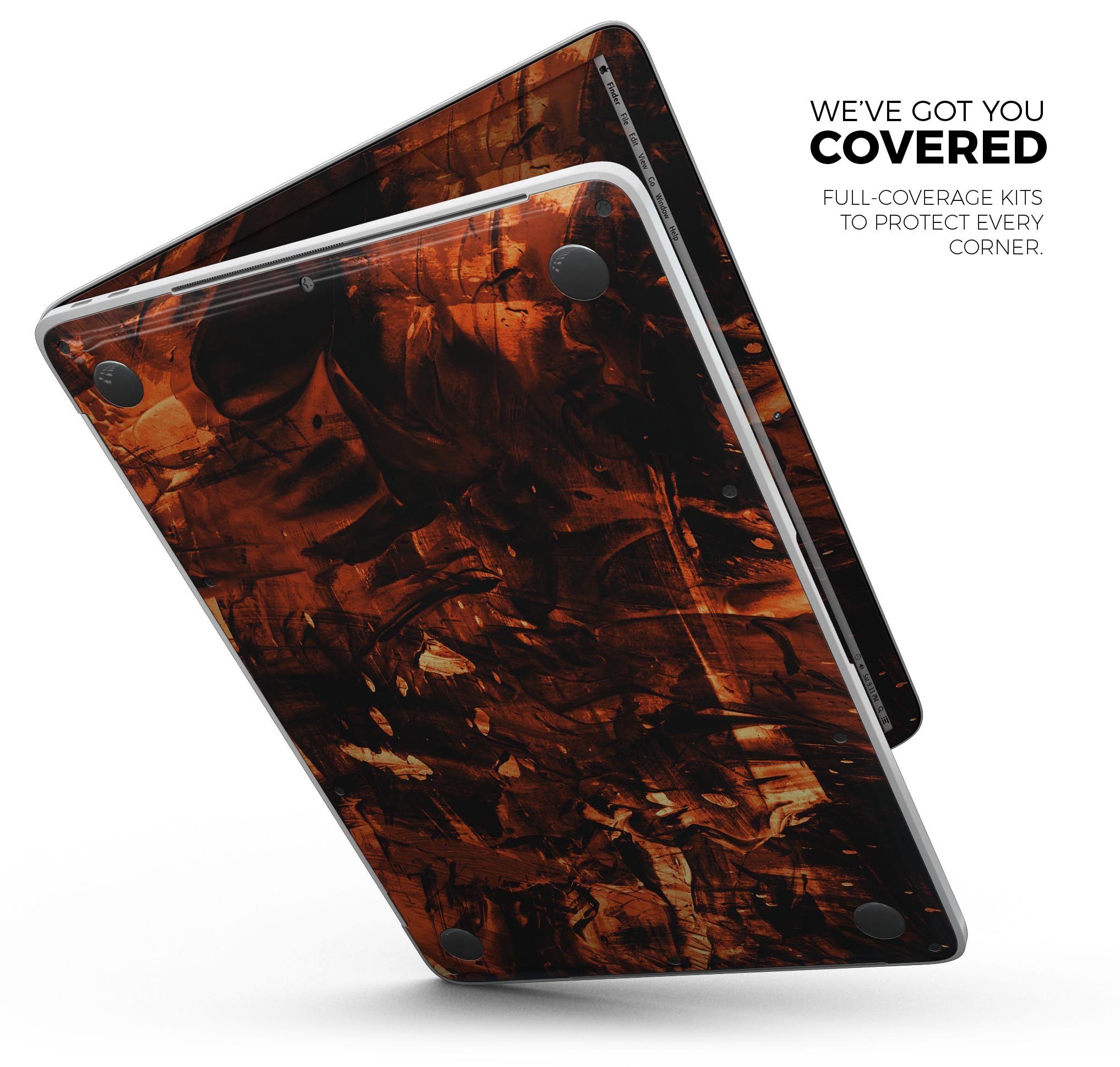 Liquid Abstract Paint Remix V49 skin decal wrap kit for MacBook, showcasing vibrant colors and a sleek design.