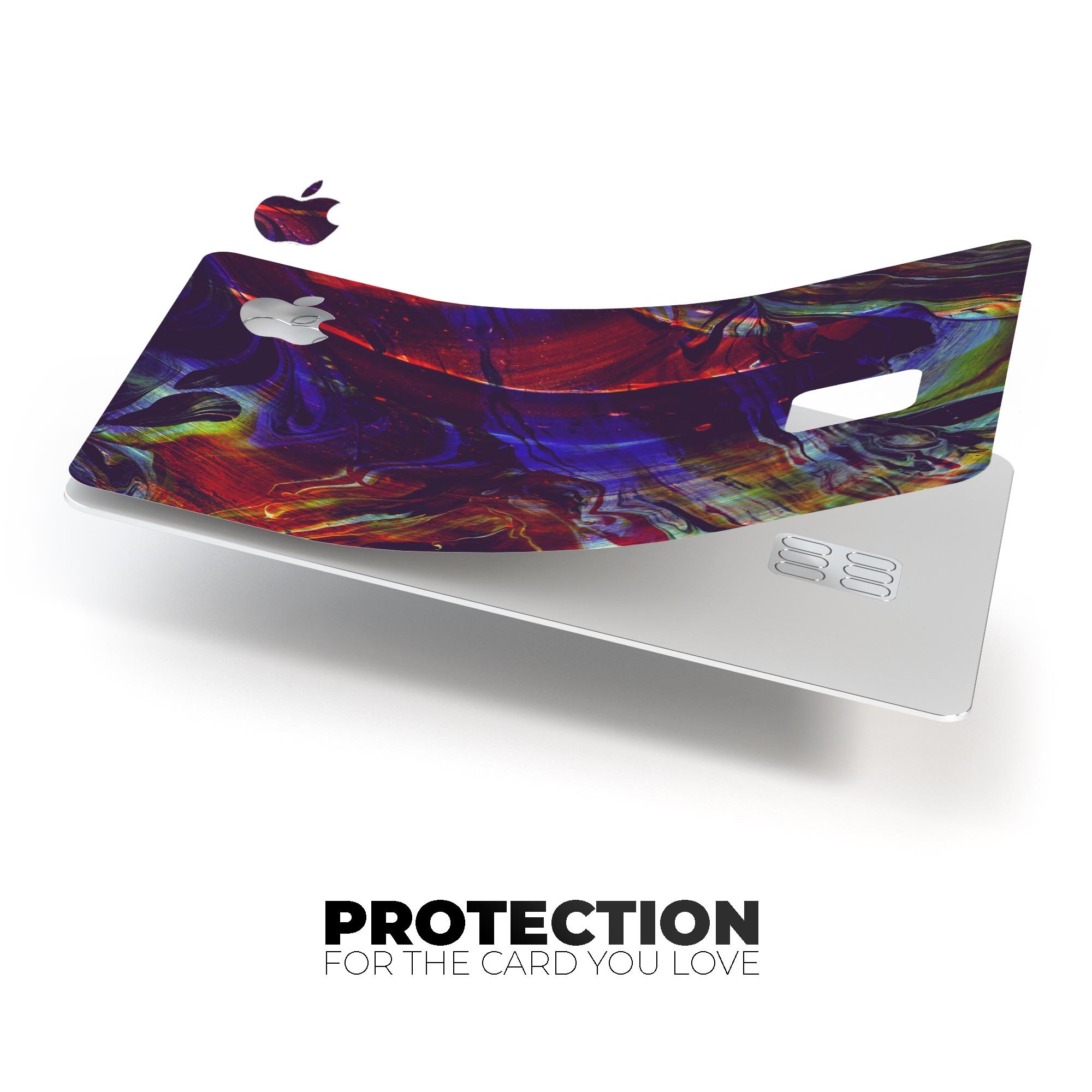 Liquid Abstract Paint Remix V66 skin for Apple Card, showcasing premium vinyl design with bubble-free installation.