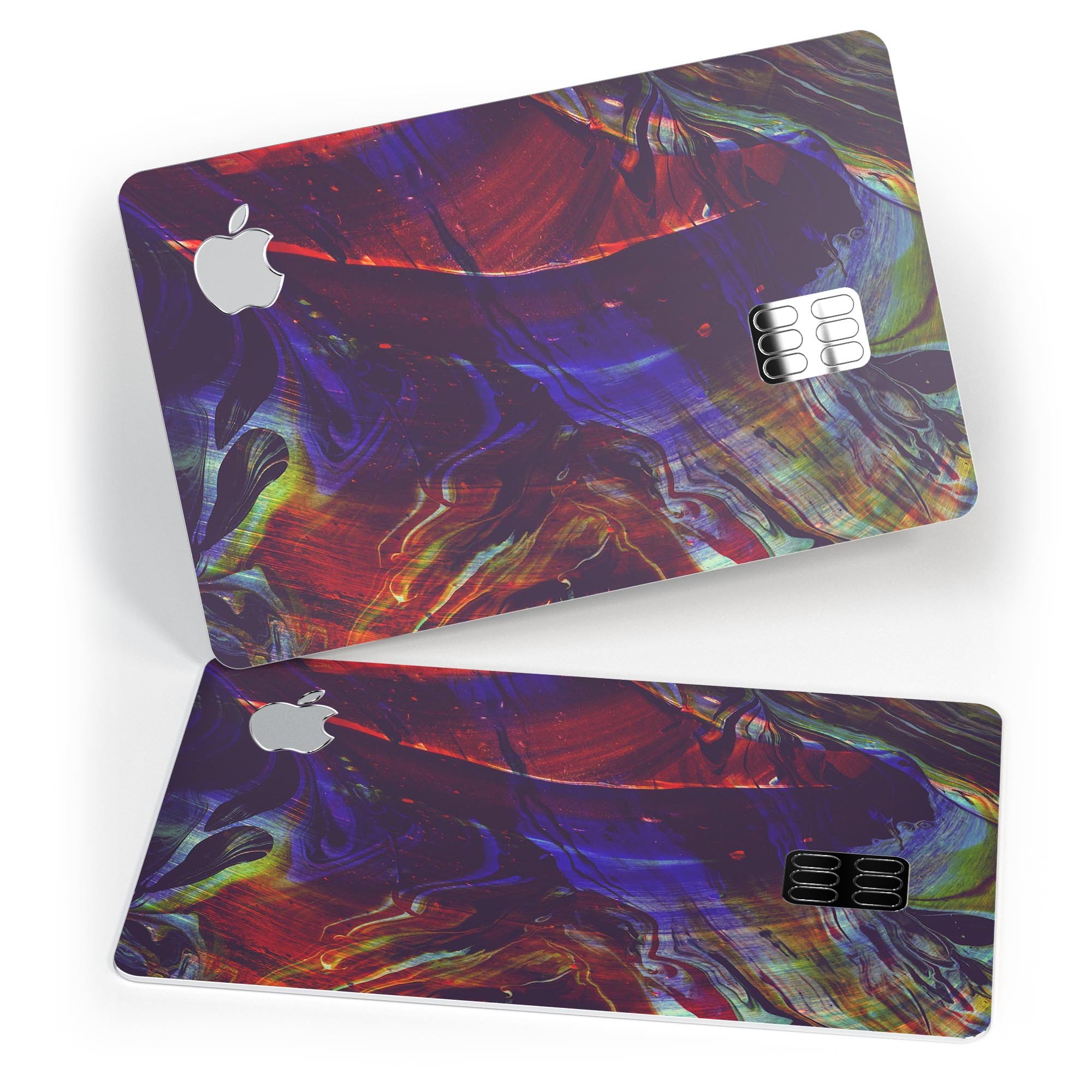 Liquid Abstract Paint Remix V66 skin for Apple Card, showcasing premium vinyl design with bubble-free installation.