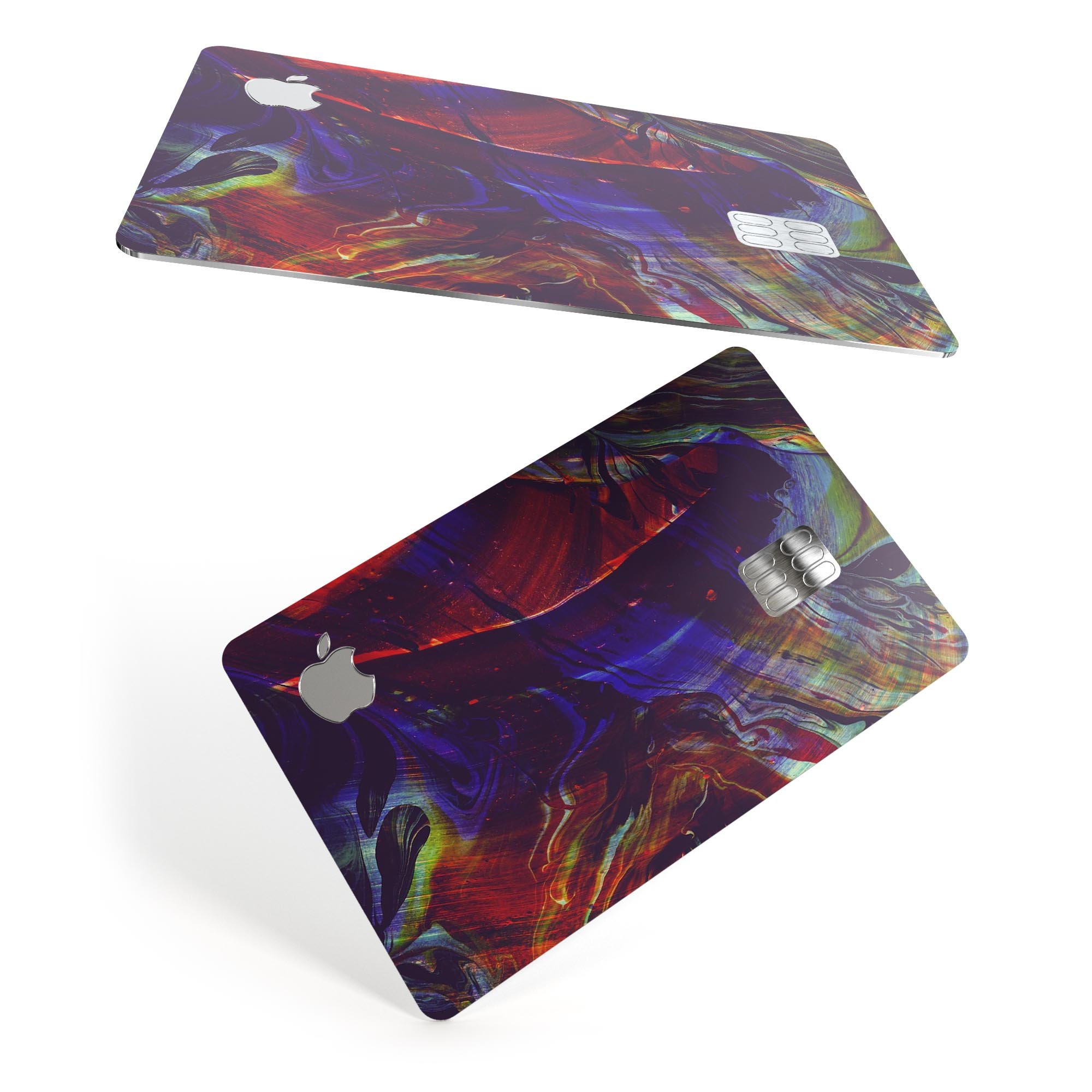 Liquid Abstract Paint Remix V66 skin for Apple Card, showcasing premium vinyl design with bubble-free installation.