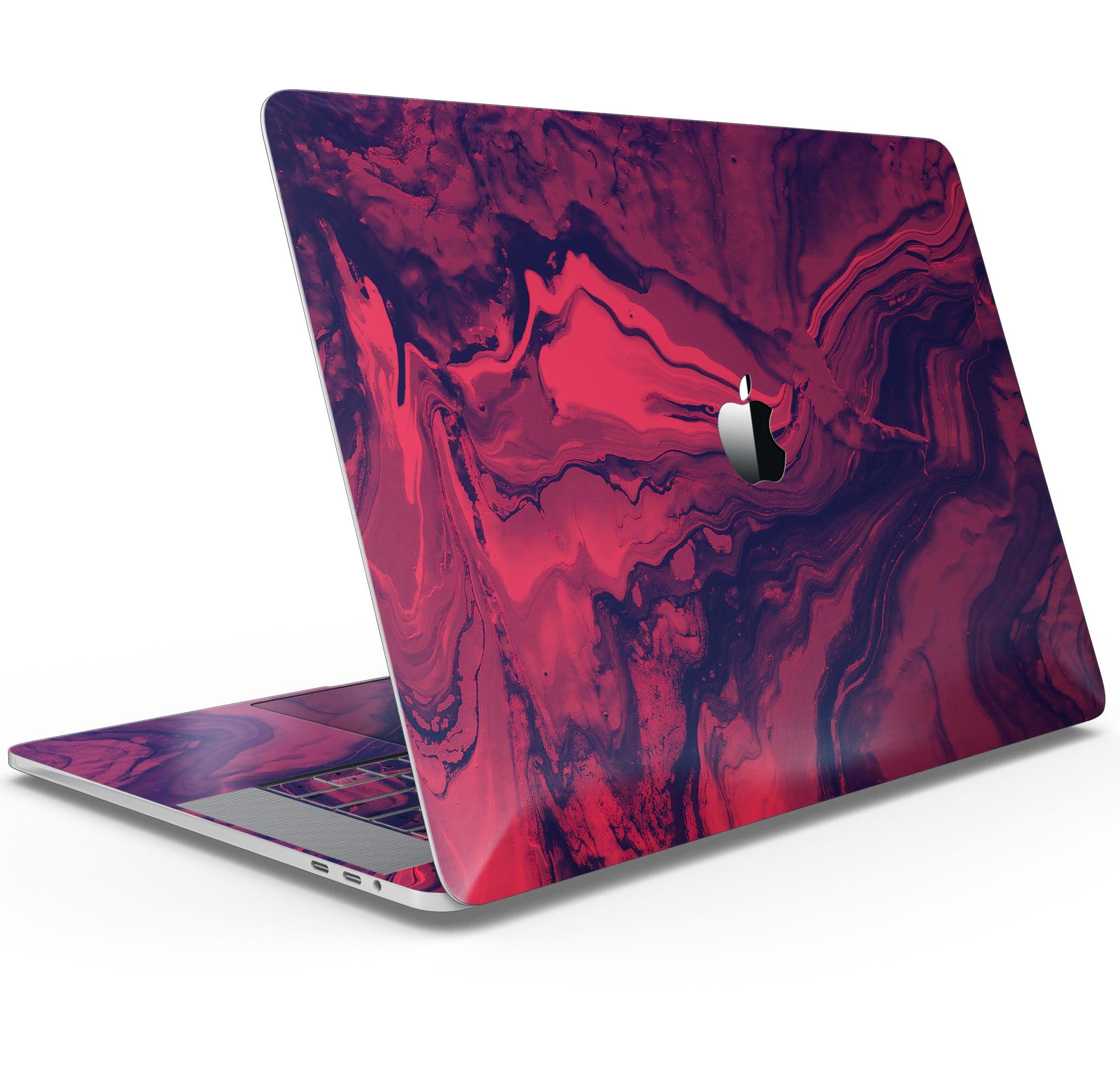 Liquid Abstract Paint Remix V6 skin decal wrap kit for MacBook, showcasing vibrant colors and a sleek design.
