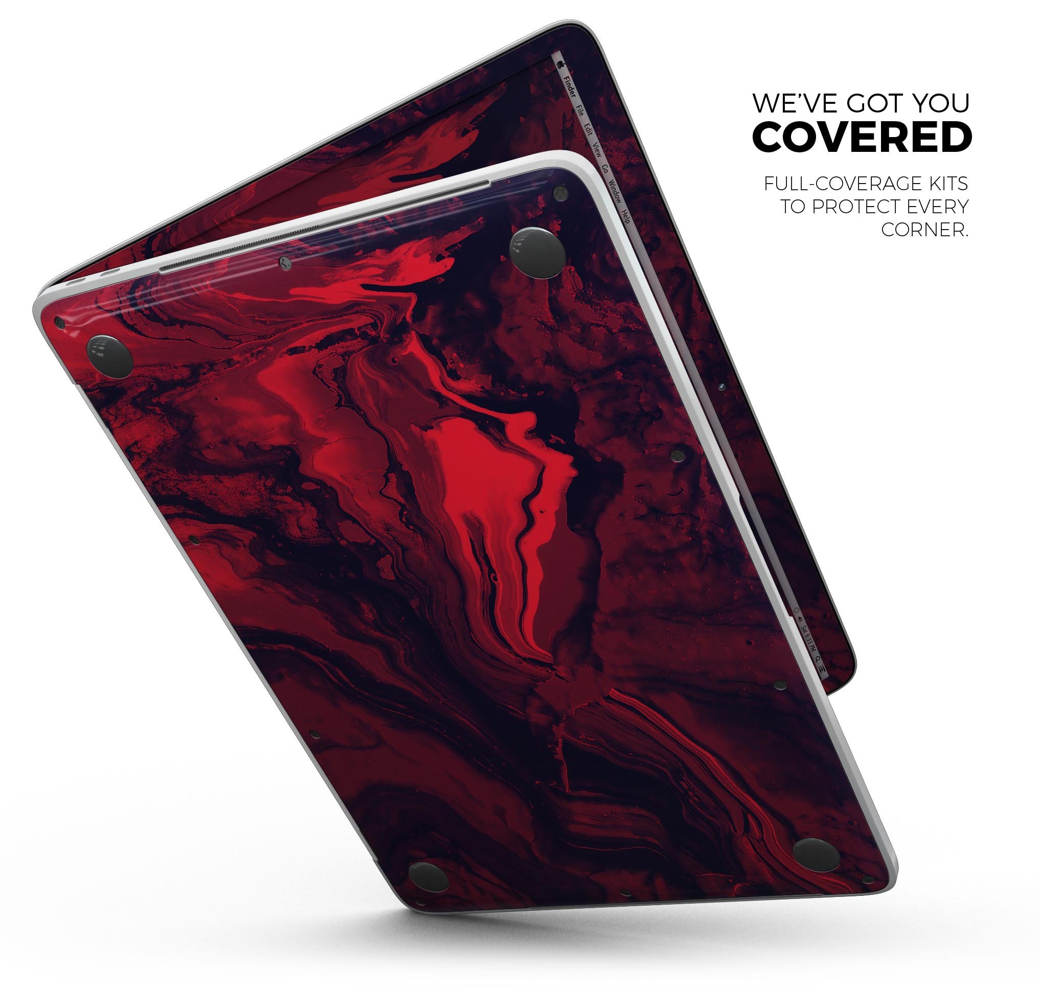 Liquid Abstract Paint Remix V6 skin decal wrap kit for MacBook, showcasing vibrant colors and a sleek design.