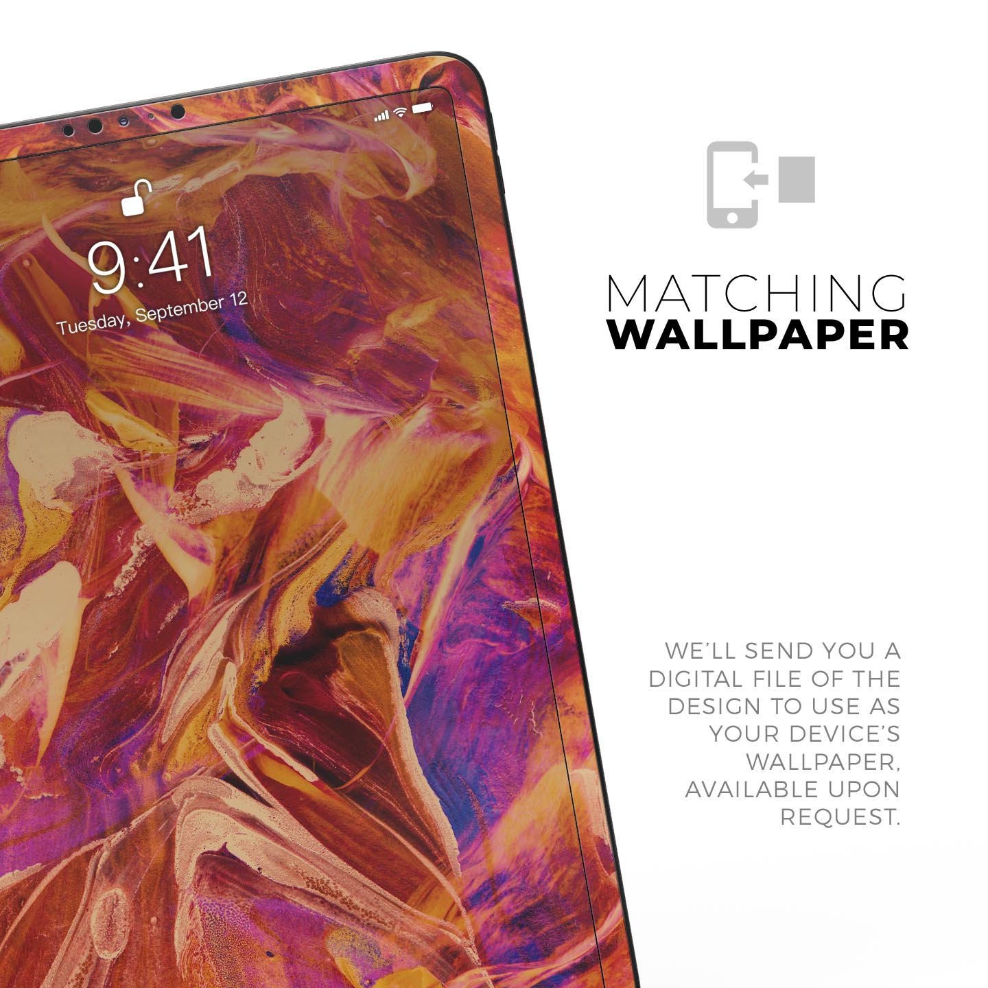 Liquid Abstract Paint Remix V60 full body skin decal for Apple devices, showcasing vibrant colors and premium 3M material.