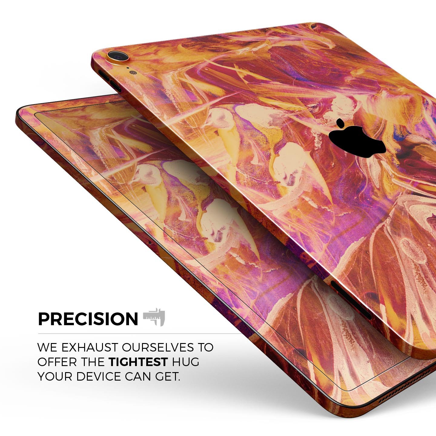 Liquid Abstract Paint Remix V60 full body skin decal for Apple devices, showcasing vibrant colors and premium 3M material.