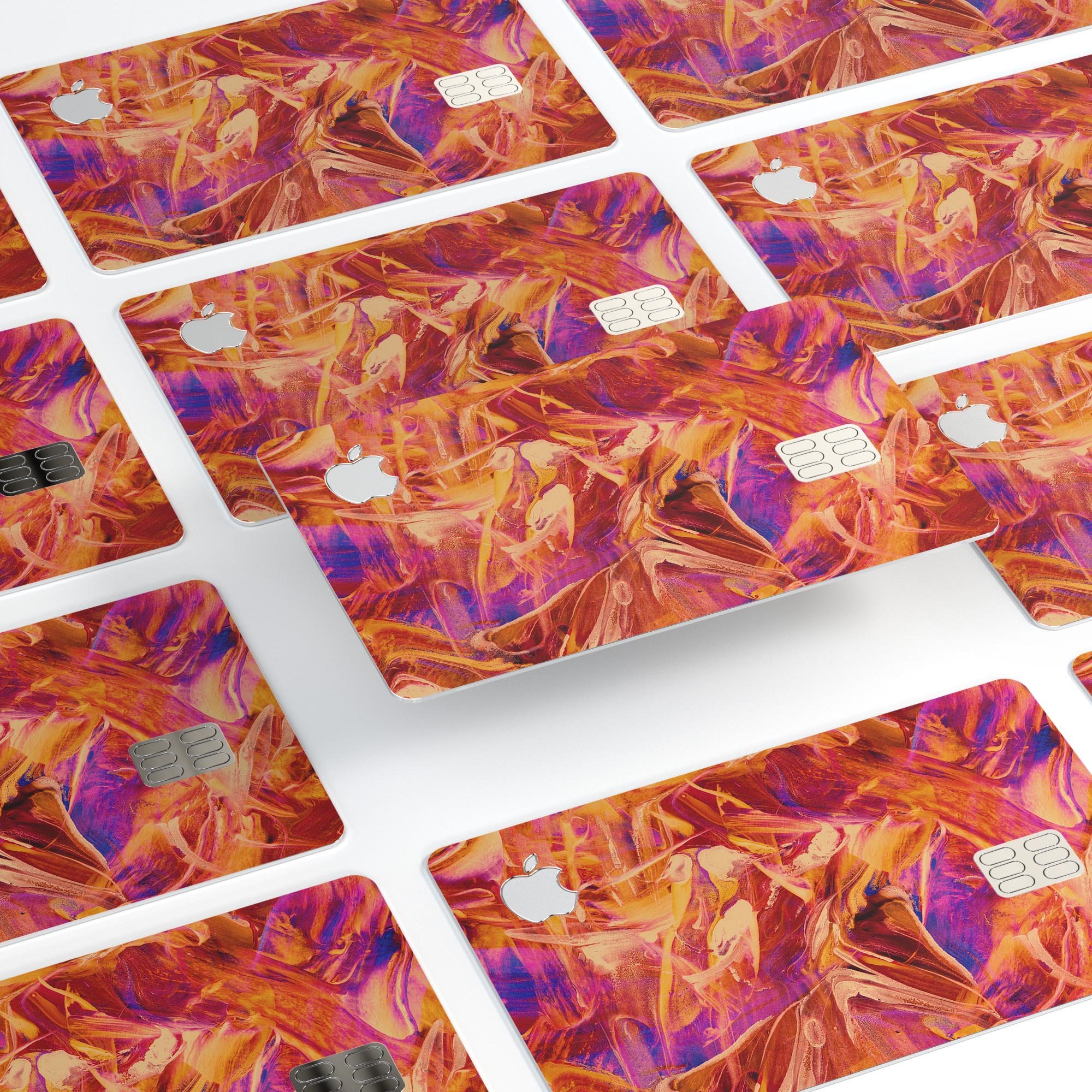 Liquid Abstract Paint Remix V60 skin for Apple Card, showcasing premium vinyl design and finishes.