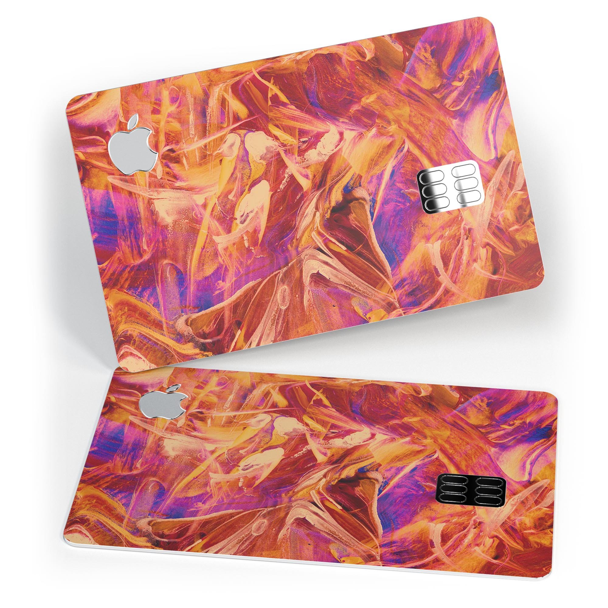 Liquid Abstract Paint Remix V60 skin for Apple Card, showcasing premium vinyl design and finishes.