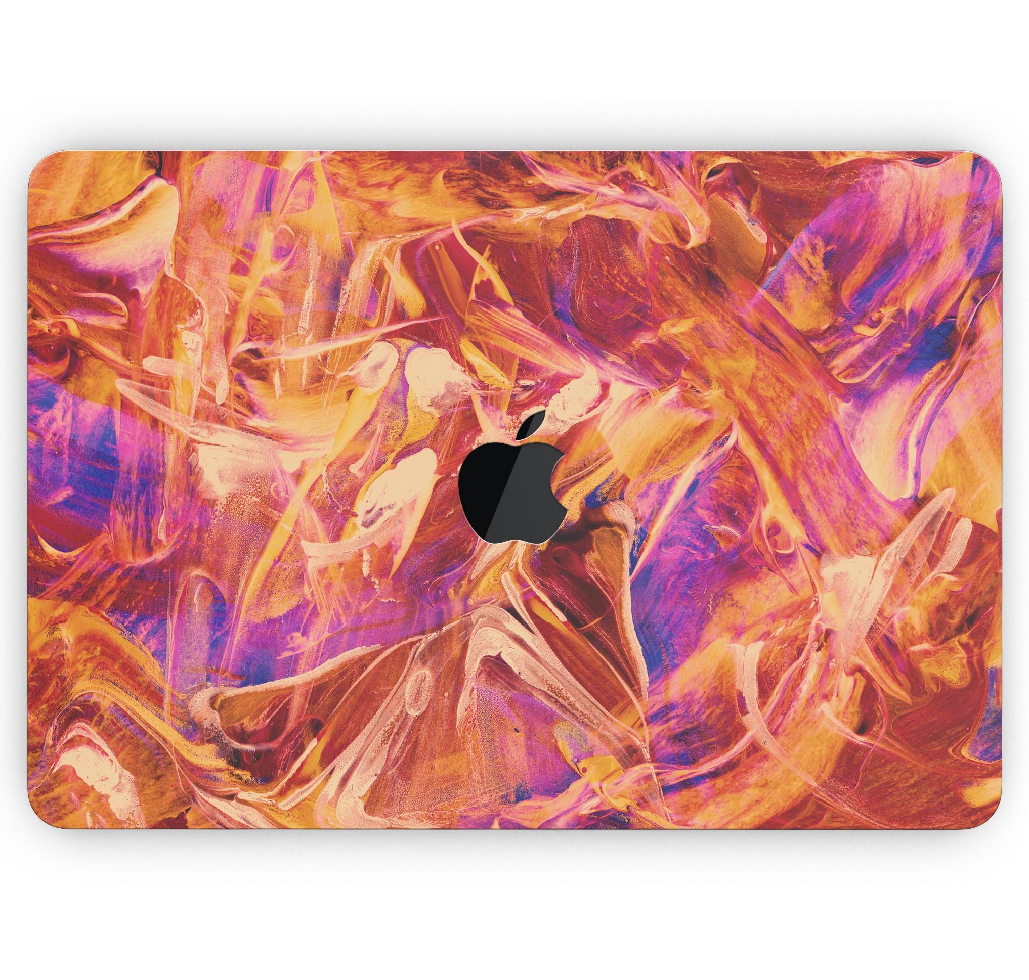 Liquid Abstract Paint Remix V60 skin decal wrap kit for MacBook, showcasing vibrant colors and a sleek design.