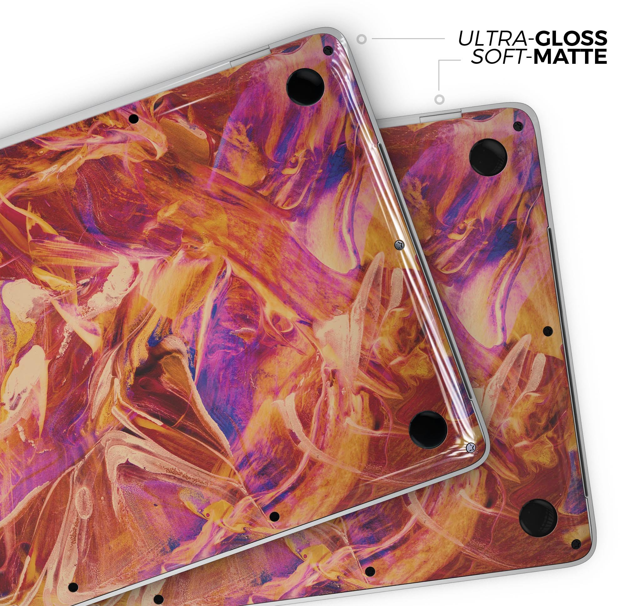 Liquid Abstract Paint Remix V60 skin decal wrap kit for MacBook, showcasing vibrant colors and a sleek design.