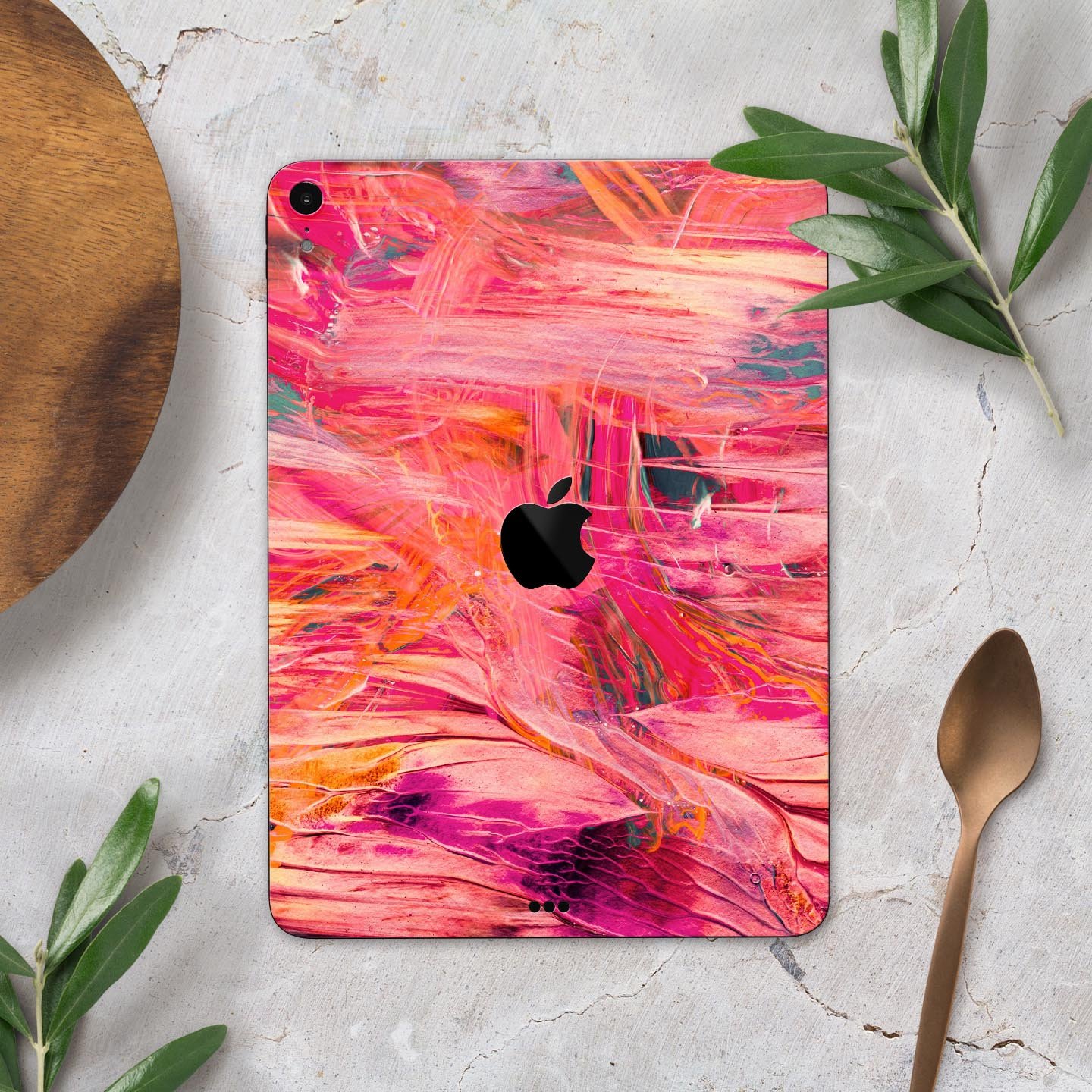 Liquid Abstract Paint Remix V61 skin decal for Apple devices, showcasing vibrant colors and a sleek design.