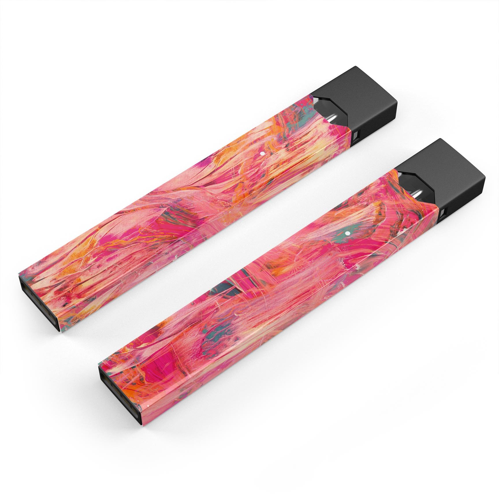 Liquid Abstract Paint Remix V61 skin wrap for JUUL device, showcasing vibrant colors and precise cut.