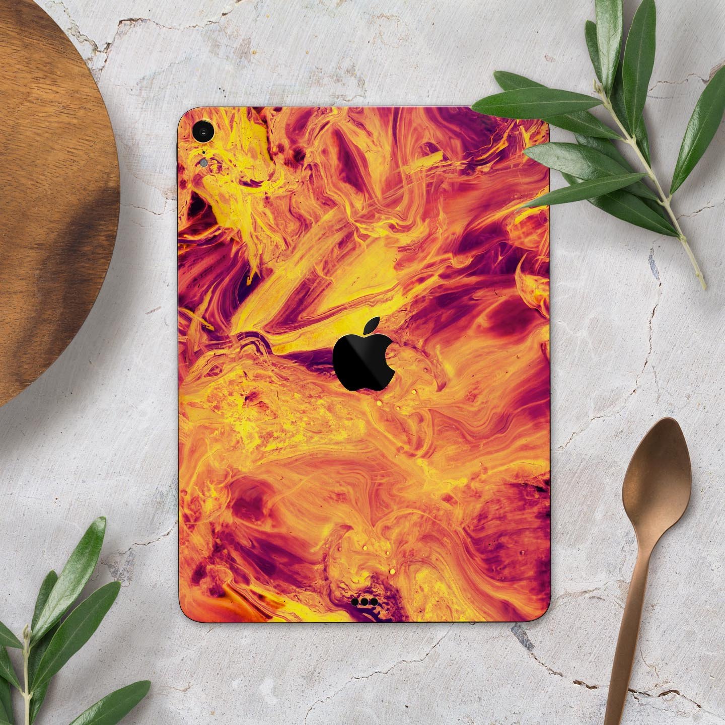 Liquid Abstract Paint Remix V62 skin decal for Apple devices, showcasing vibrant abstract design and premium 3M material.