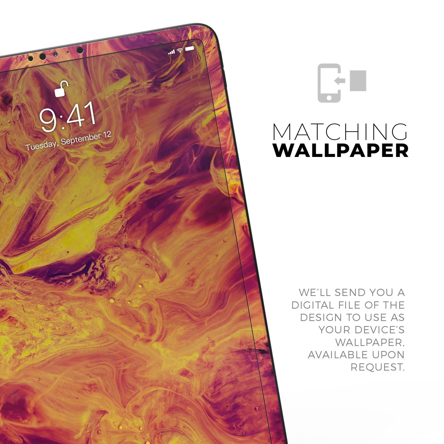 Liquid Abstract Paint Remix V62 skin decal for Apple devices, showcasing vibrant abstract design and premium 3M material.
