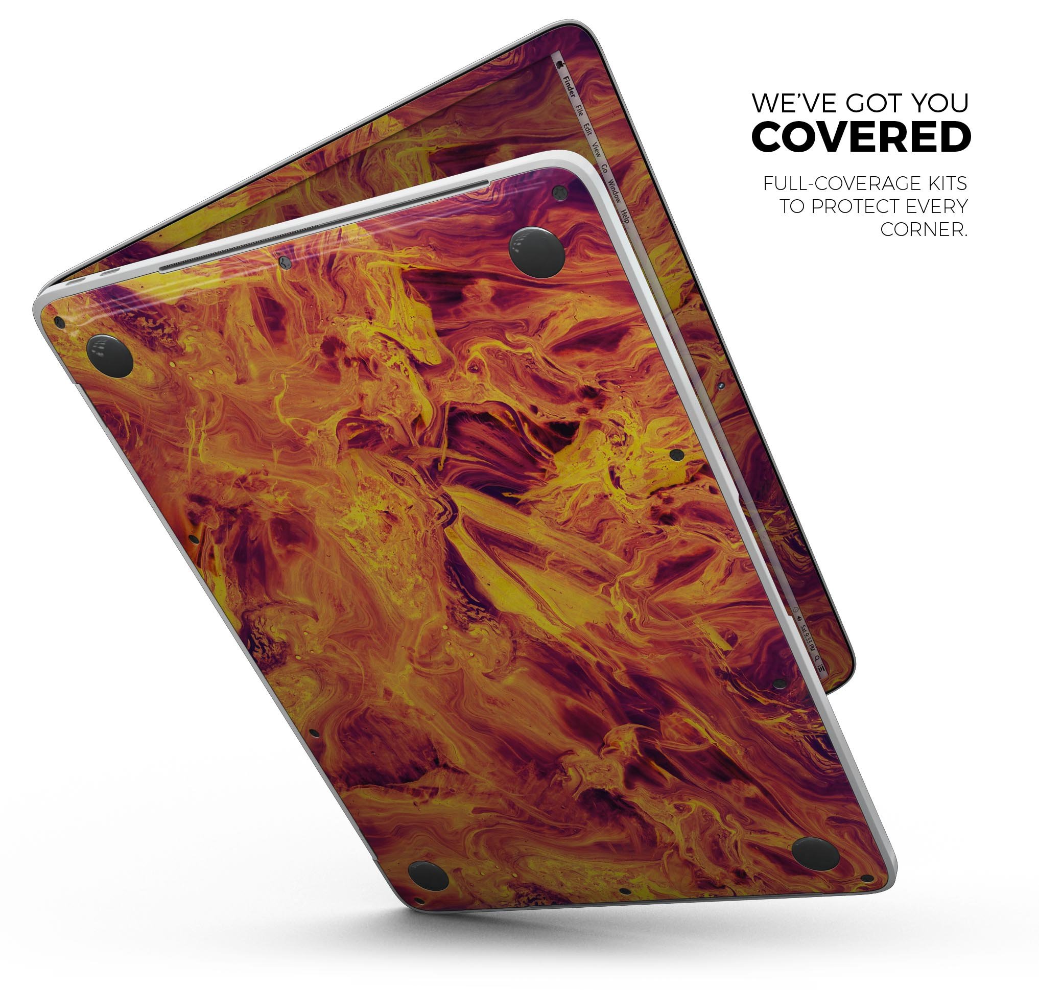 Liquid Abstract Paint Remix V62 skin decal wrap kit for MacBook, showcasing vibrant colors and a sleek design.