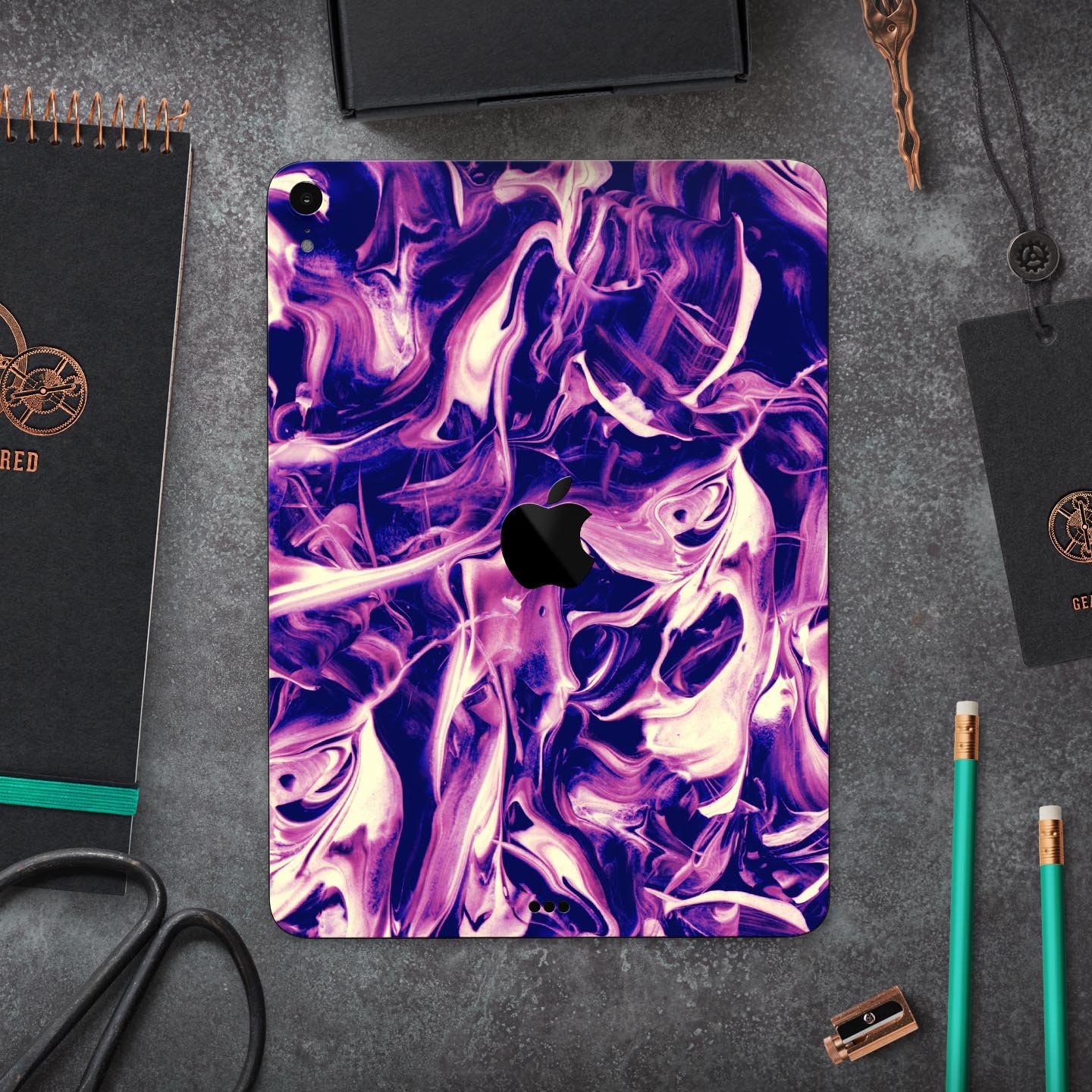 Liquid Abstract Paint Remix V63 full body skin decal for Apple devices, showcasing vibrant abstract design and premium 3M material.