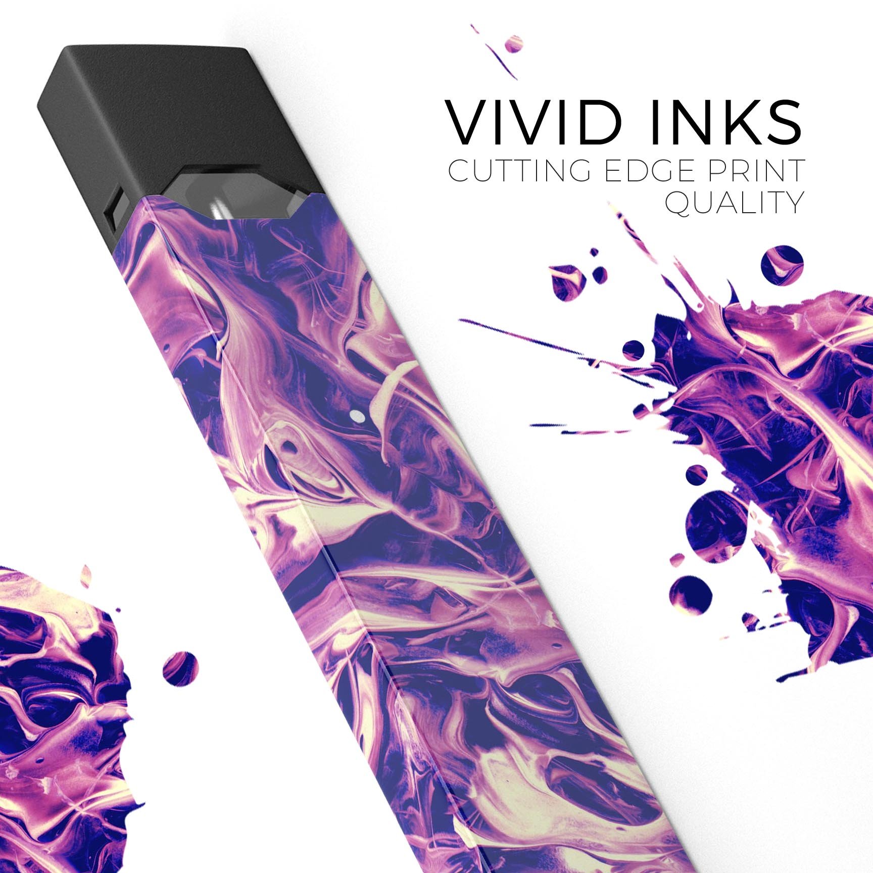 Liquid Abstract Paint Remix V63 skin-wrap for JUUL device, featuring vibrant colors and a protective design.