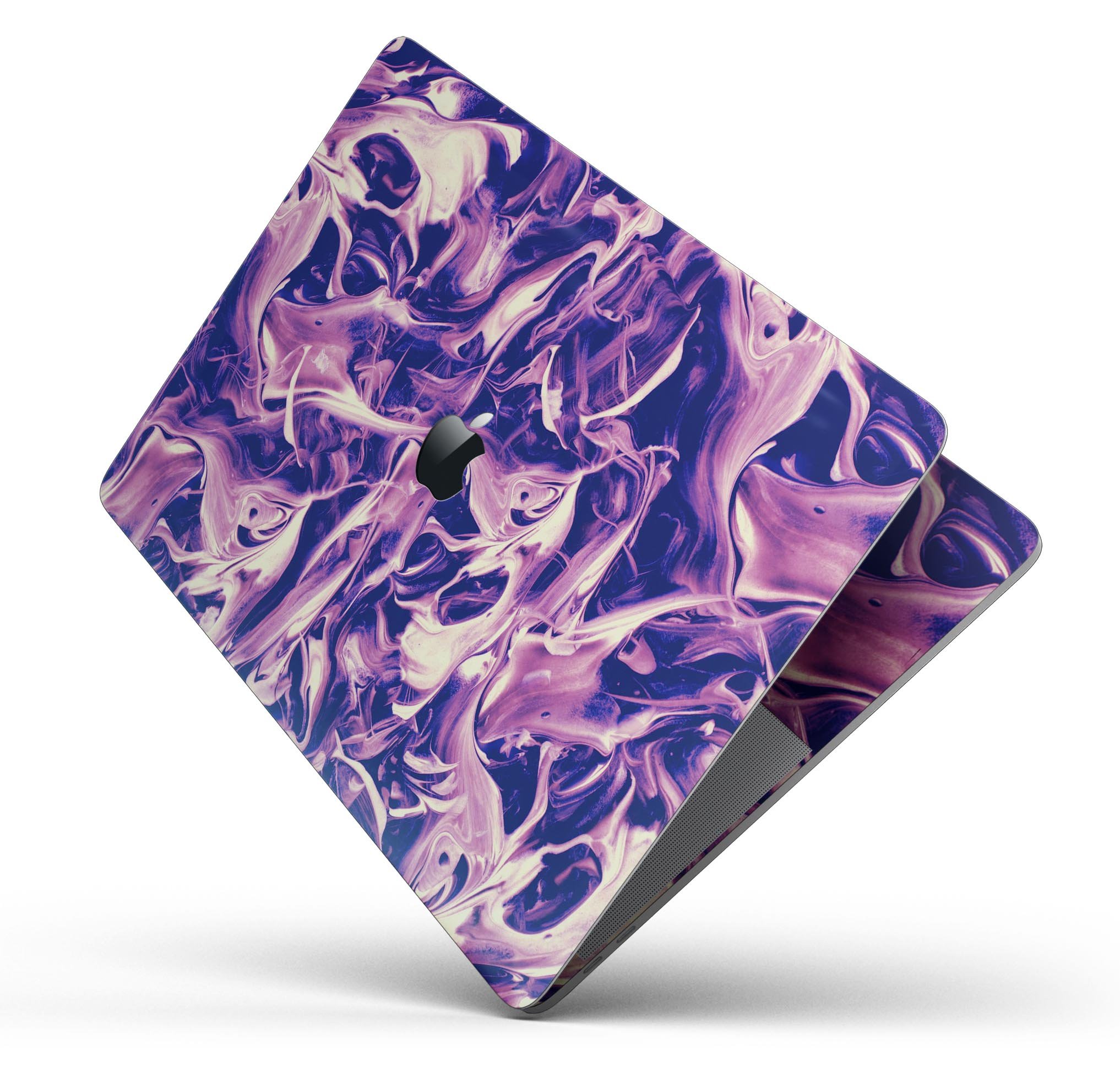 Liquid Abstract Paint Remix V63 skin decal wrap kit for Apple MacBook, showcasing vibrant colors and a sleek design.
