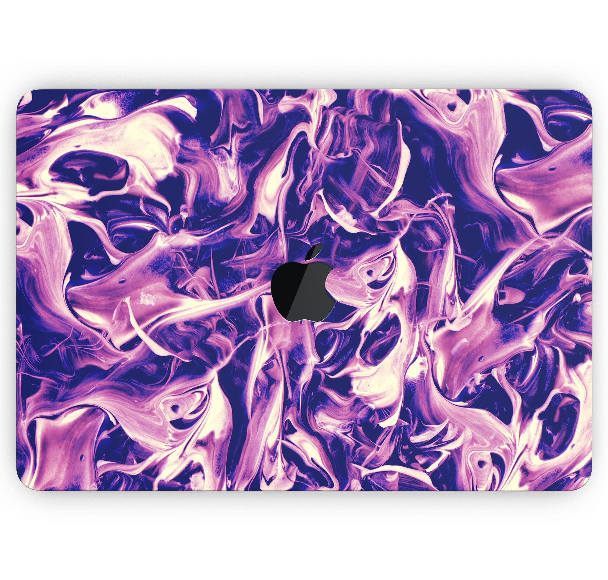 Liquid Abstract Paint Remix V63 skin decal wrap kit for Apple MacBook, showcasing vibrant colors and a sleek design.